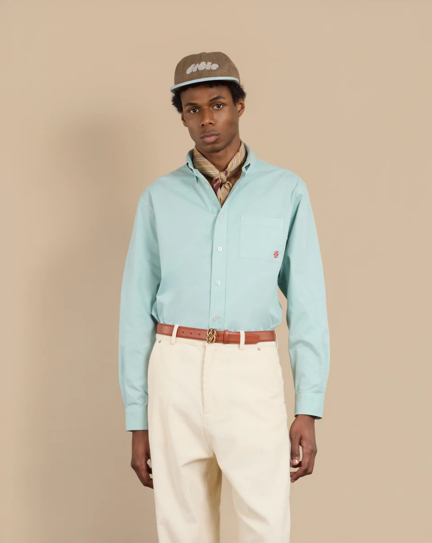 Pañuelo Drole de Monsieur Le Foulard Rayure Monogramme BA021 CO128 BG DROLE DE MONSIEUR 