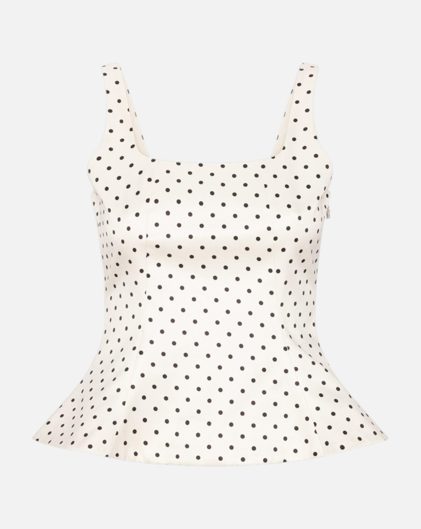 Top Rotate Polka Dot Sleeveless Top 116527803 803 DOT AOP ROTATE 