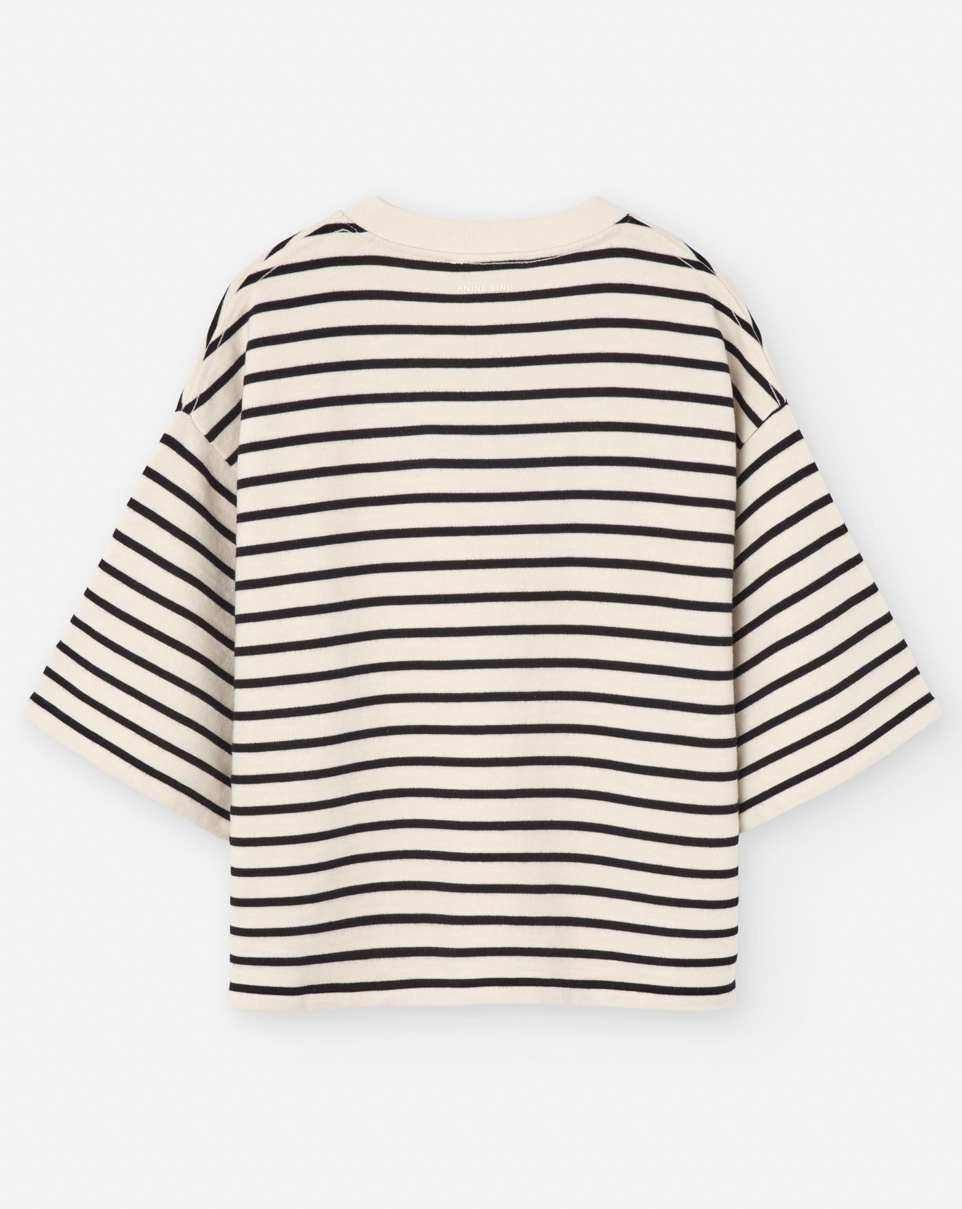 Camiseta Anine Bing Myers Cropped Tee A0811431 WHITE BLACK ANINE BING 