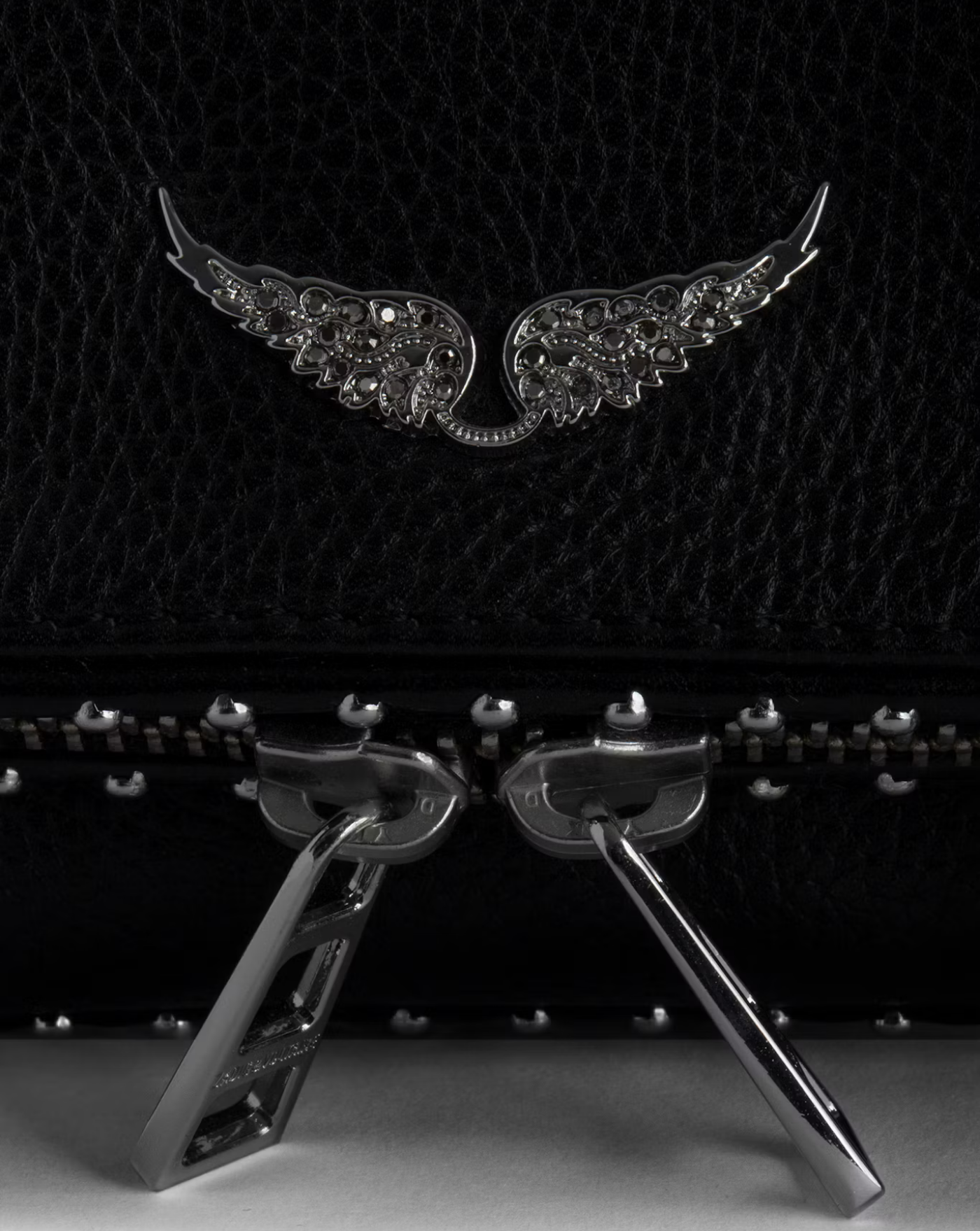 Bolso Zadig & Voltaire Rock Nano Grained Leath Studs LWBA03977 BLACK 011 ZADIG & VOLTAIRE 