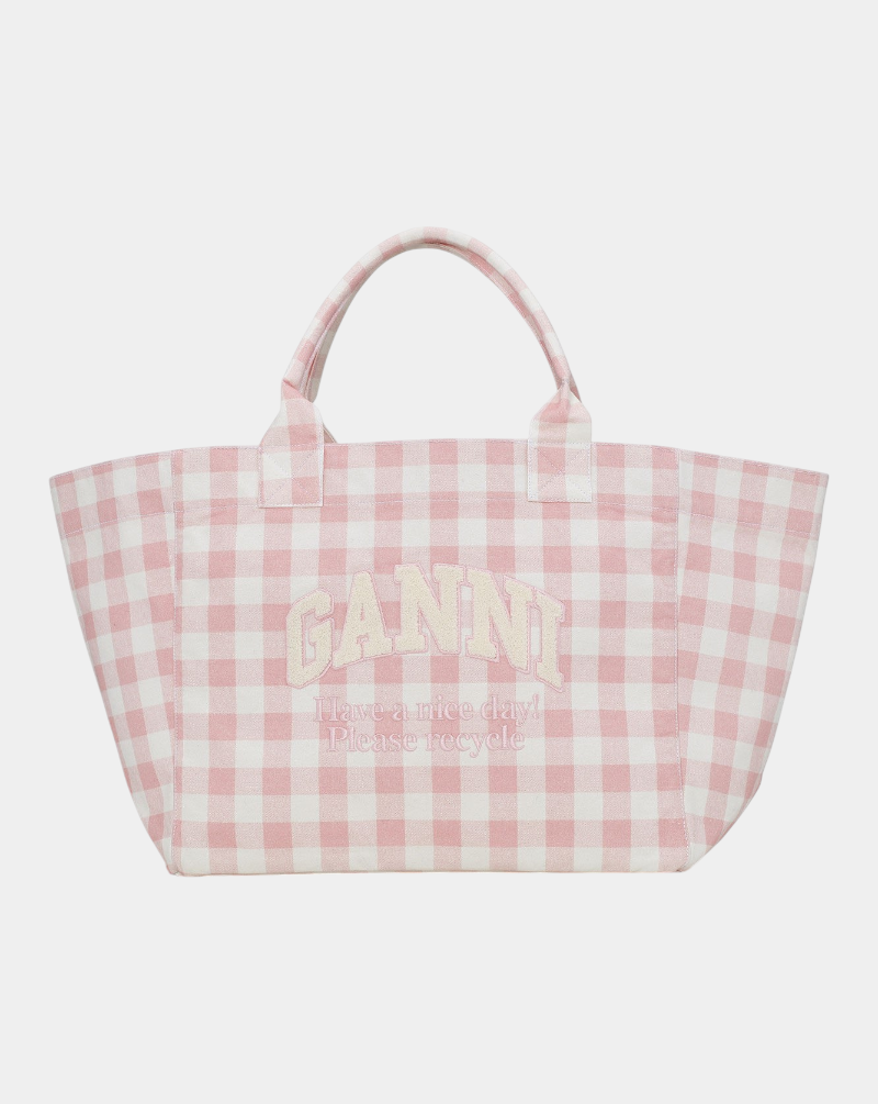 Bolso Ganni Shopper XXL  Pocket Vichy A6894 038 GANNI 