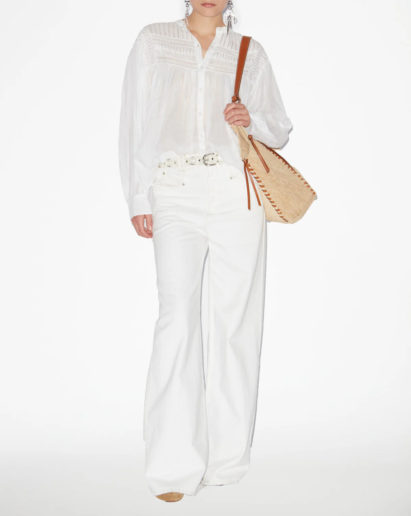 Camisa Isabel Marant Plalia HT0002FCB3J04E 20WH ISABEL MARANT 