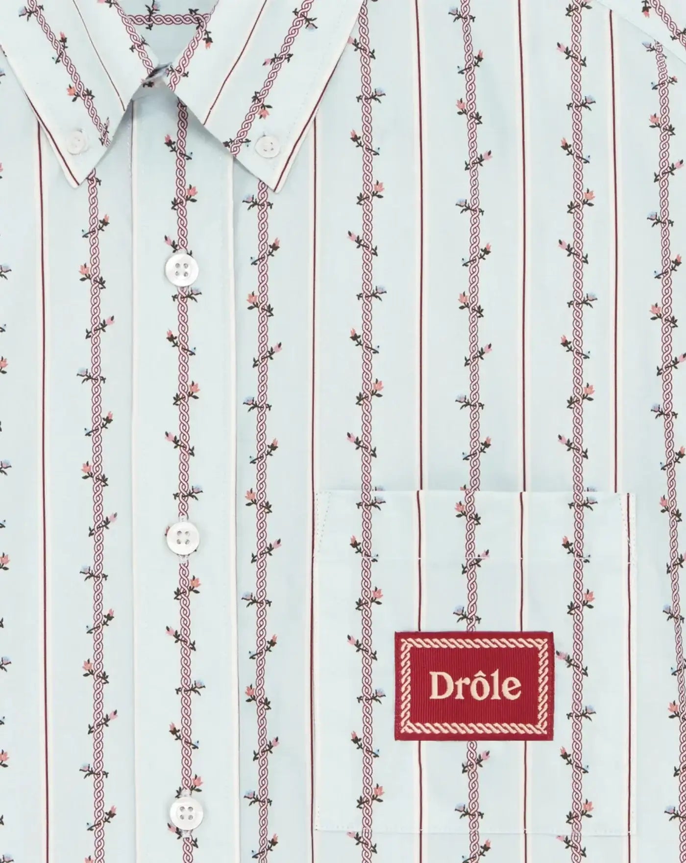 Camisa Drole de Monsieur La Chemise Fleurs Tressees SH240 CO166 LBE DROLE DE MONSIEUR 