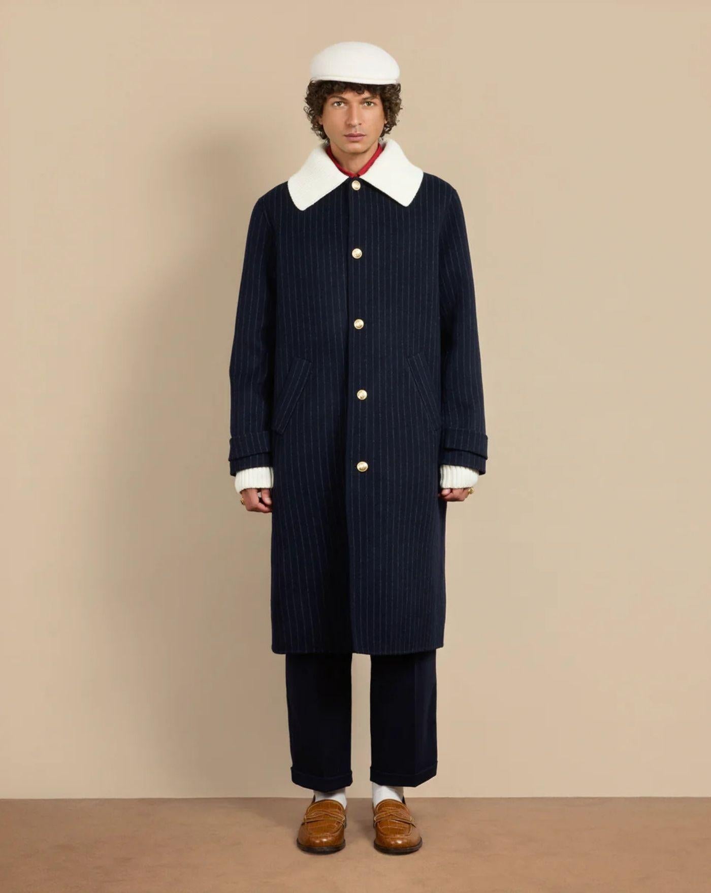 Chaqueta Drole de Monsieur Le Manteau Pinstripes CT143 WO041 DNY DROLE DE MONSIEUR 