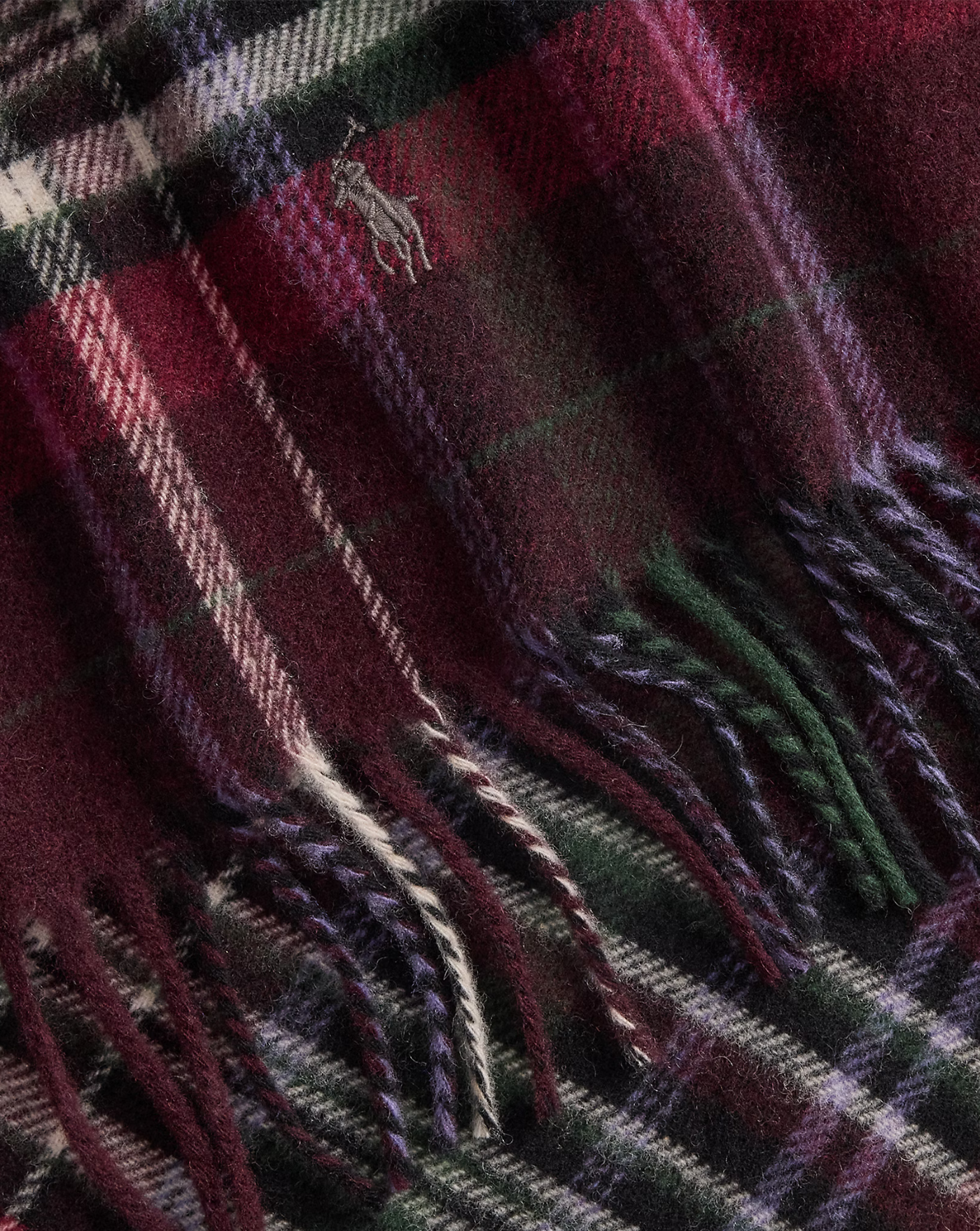 Bufanda Polo Ralph Lauren Cuadros 449959354011 WINE MULTI POLO RALPH LAUREN 