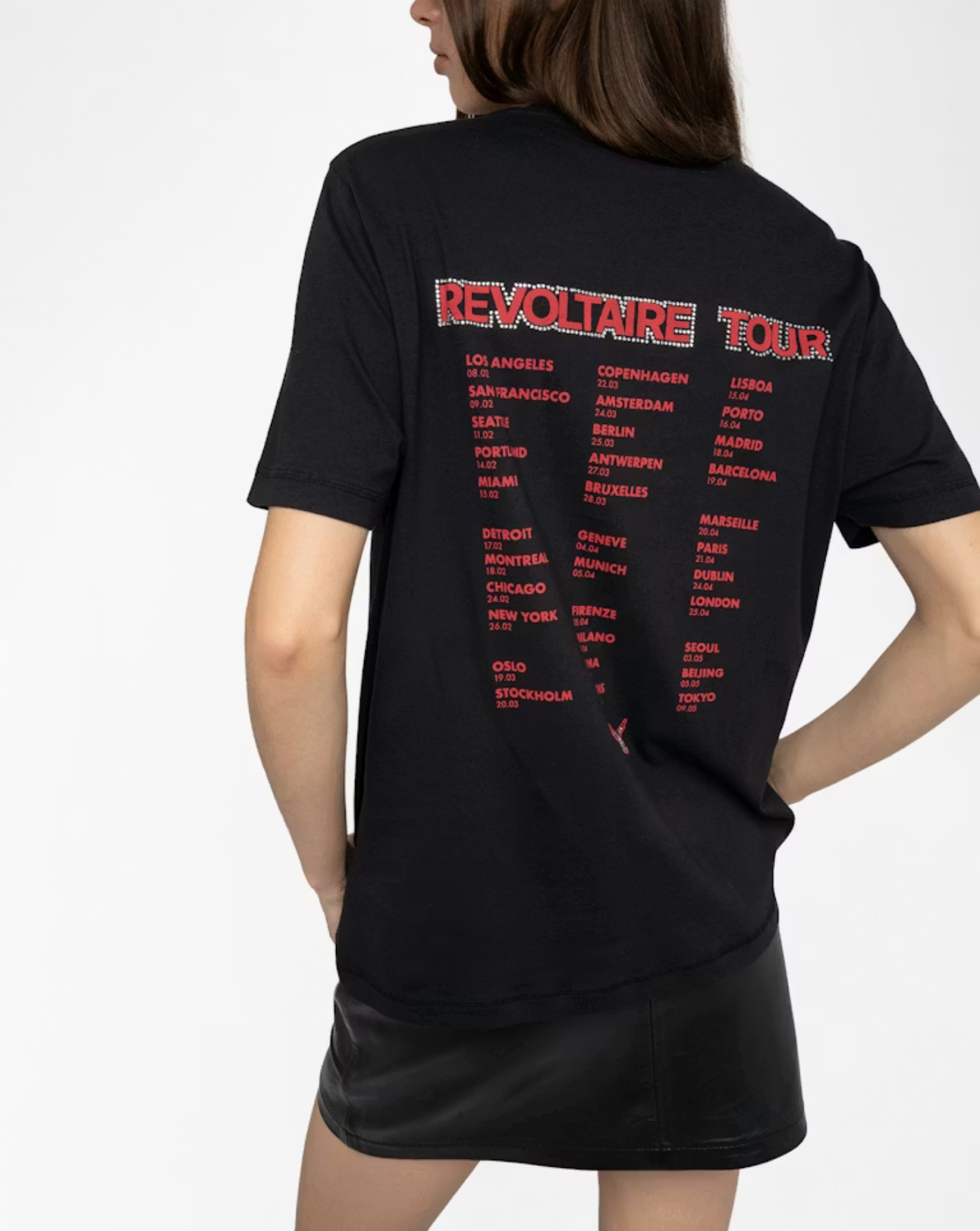 Camiseta Zadig & Voltaire Edwin Hc Heart Wings Strass JWTS02856 011 ZADIG & VOLTAIRE 