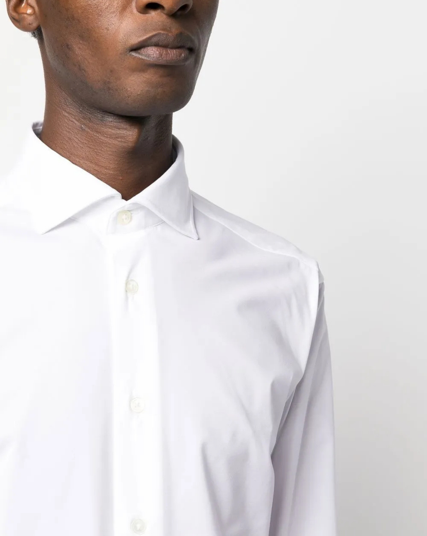 Camisa Traiano Milano con botones T1000311 900 WHITE PLAIN TRAIANO MILANO 