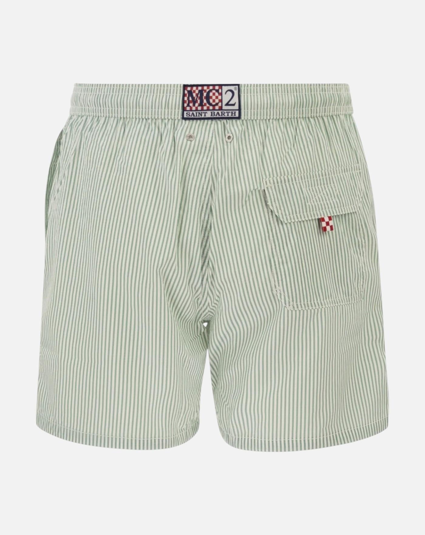 Bañador Mc2 Saint Barth Patmos Seersucker Stripes PATM001 00092L 53 L EMB MC2 SAINT BARTH 