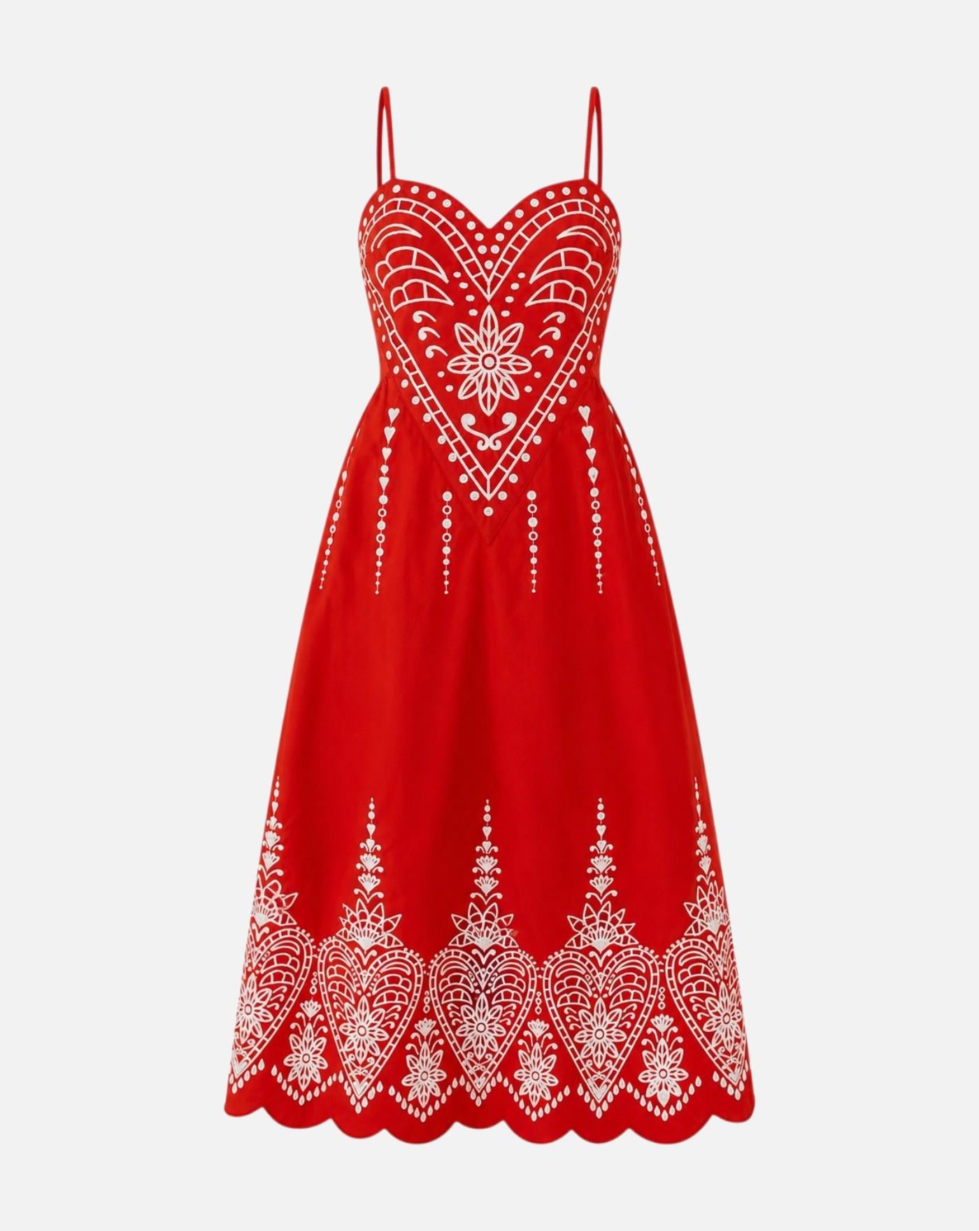 Vestido Farm Rio Heart Richilieur 355789 RED FARM RIO 