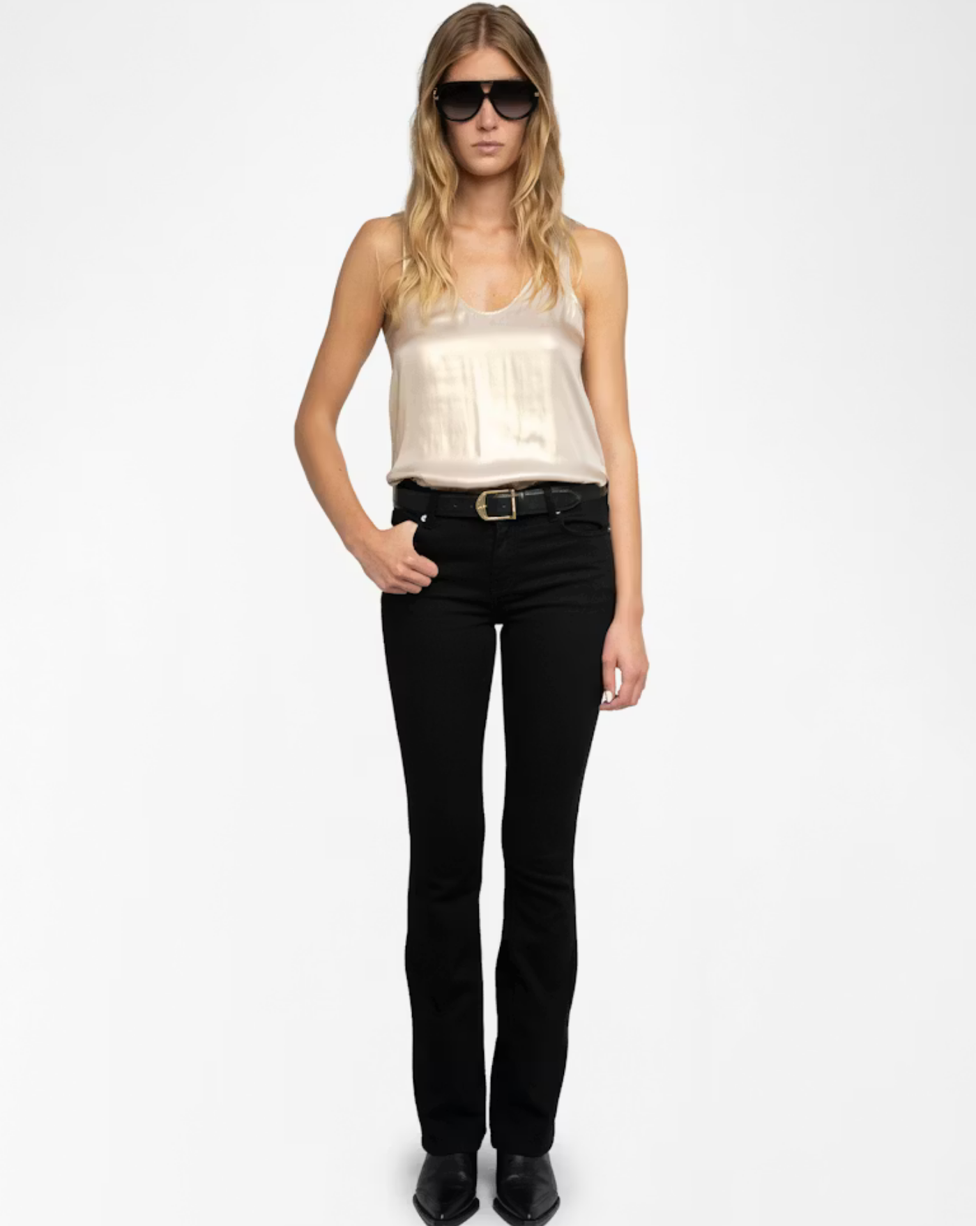 Top Zadig & Voltaire Tarys Stain Gold WWTO01986 700 ZADIG & VOLTAIRE 
