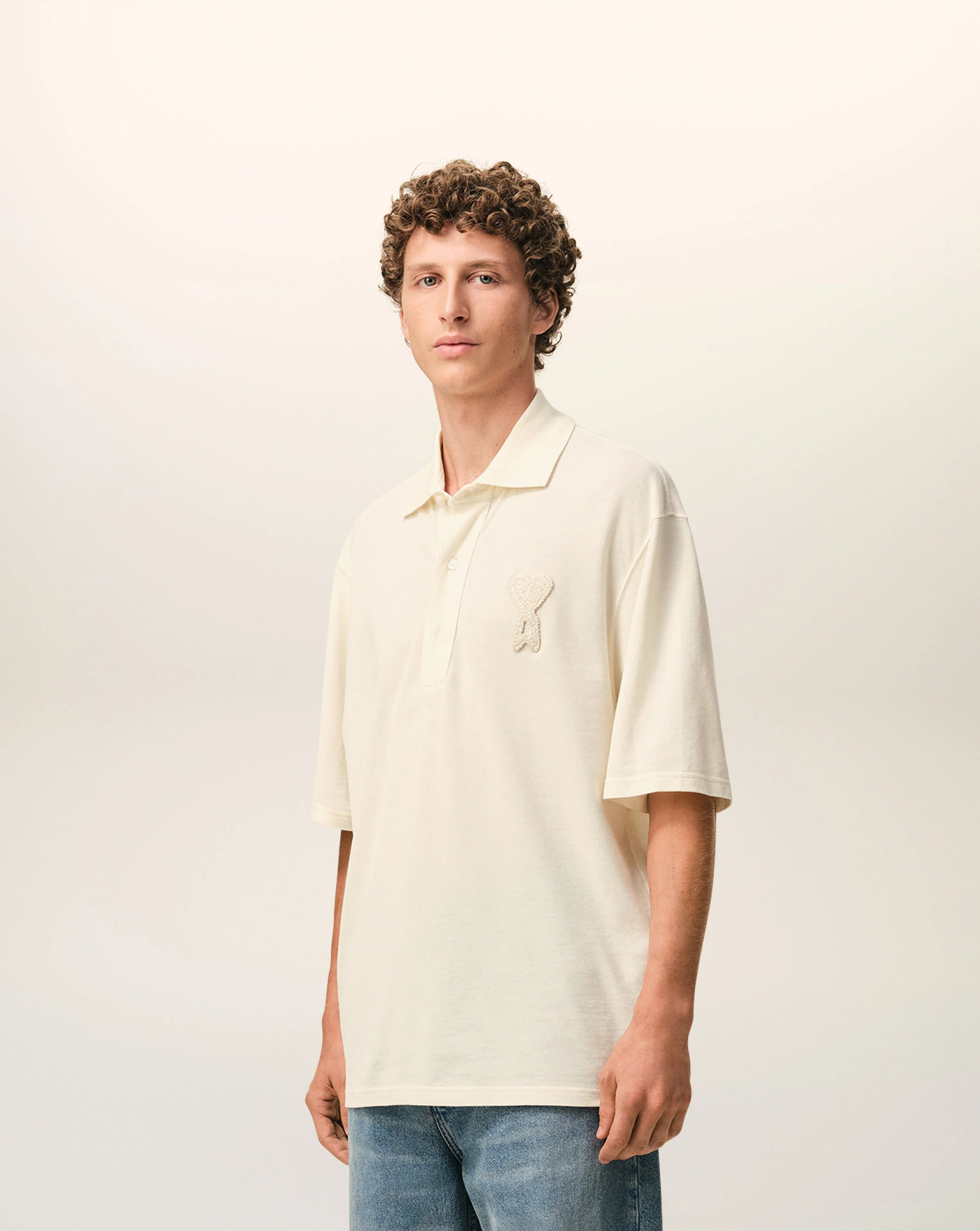 Polo Ami Paris Knitted Patch UPL428JE0221 136 AMI PARIS 