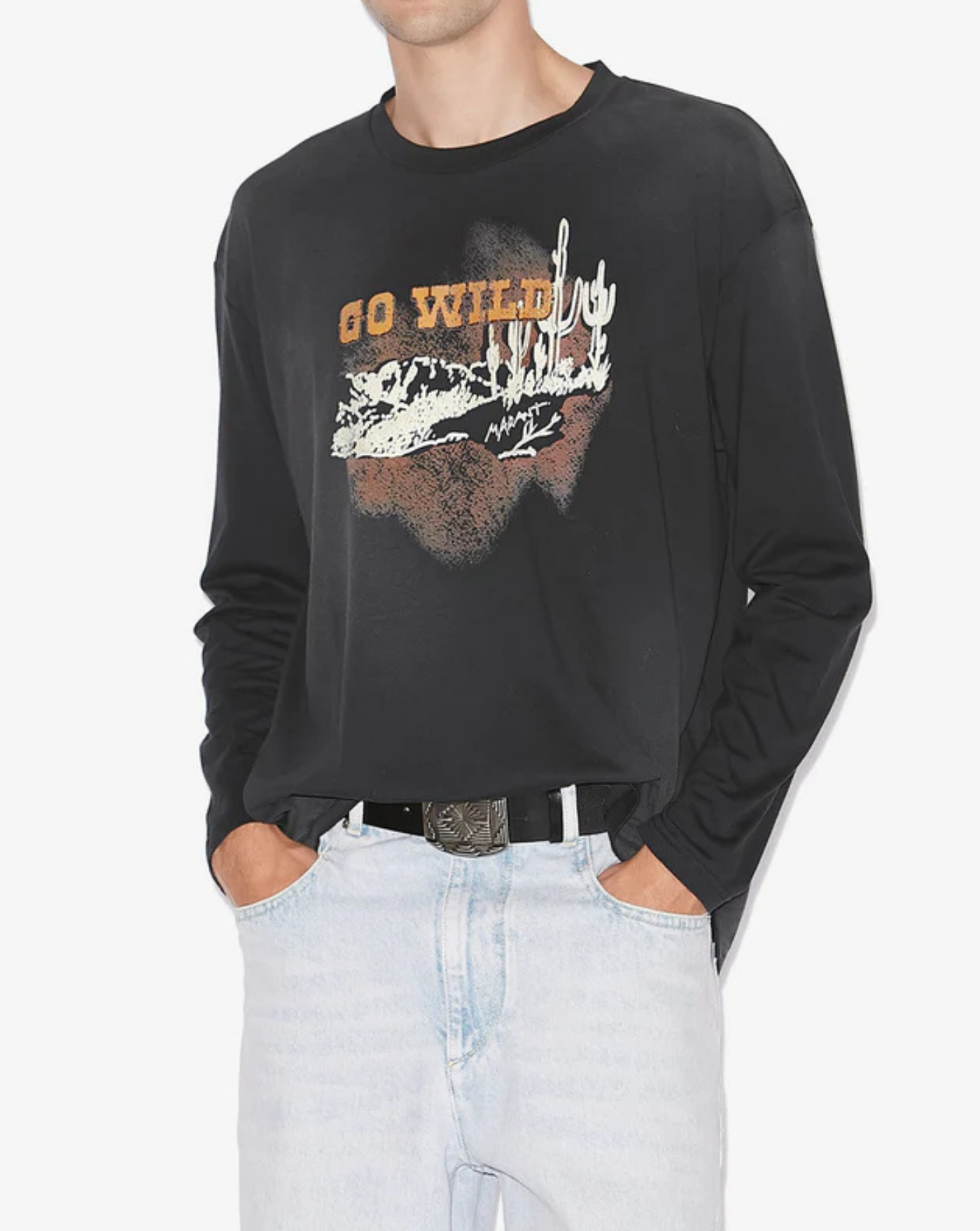 Camiseta Isabel Marant Leiloha TS0262HB C3N04H 01BK ISABEL MARANT 