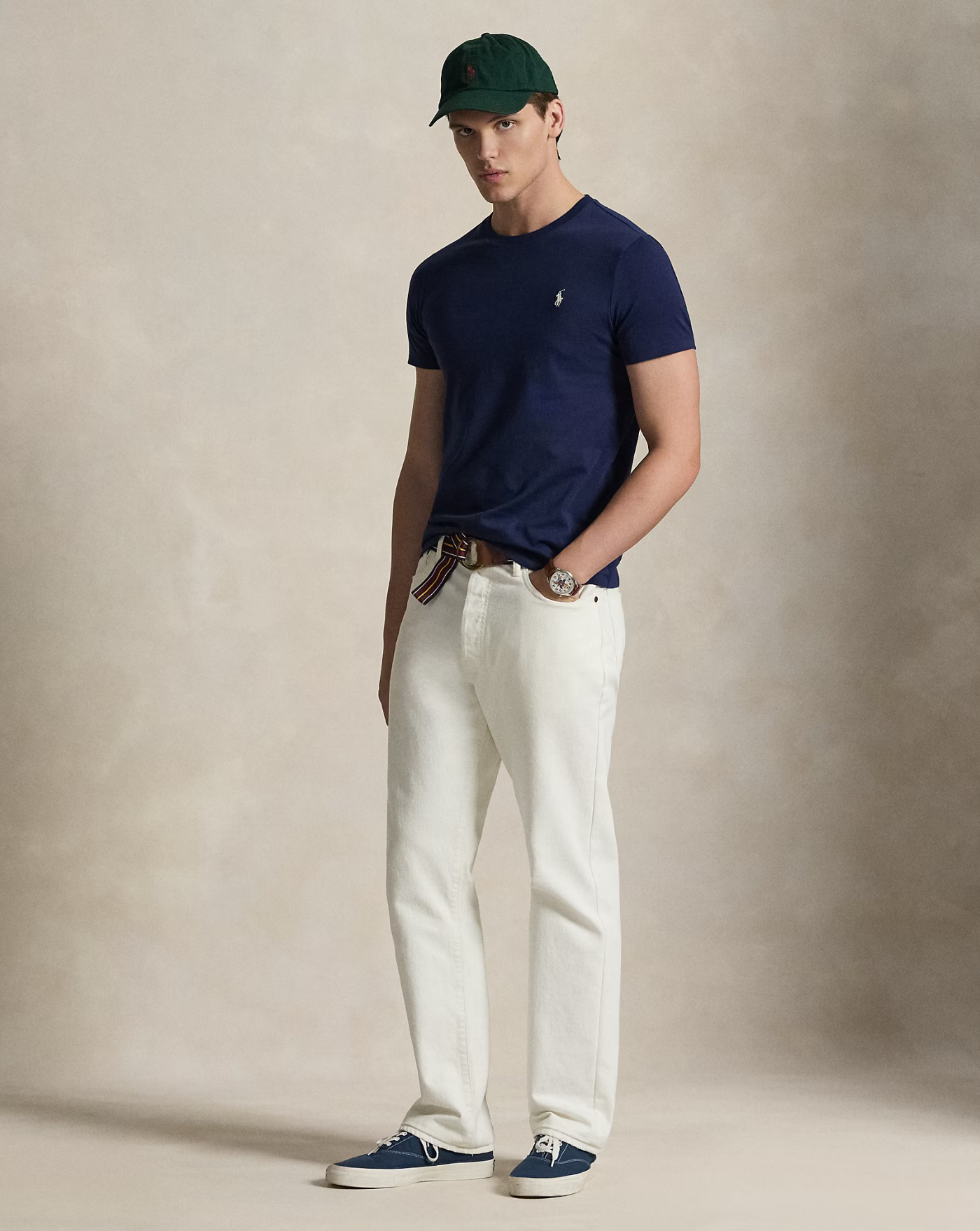 Camiseta Polo Ralph Lauren Basic 710671438525 NEWPORT NAVY/C8125 POLO RALPH LAUREN 