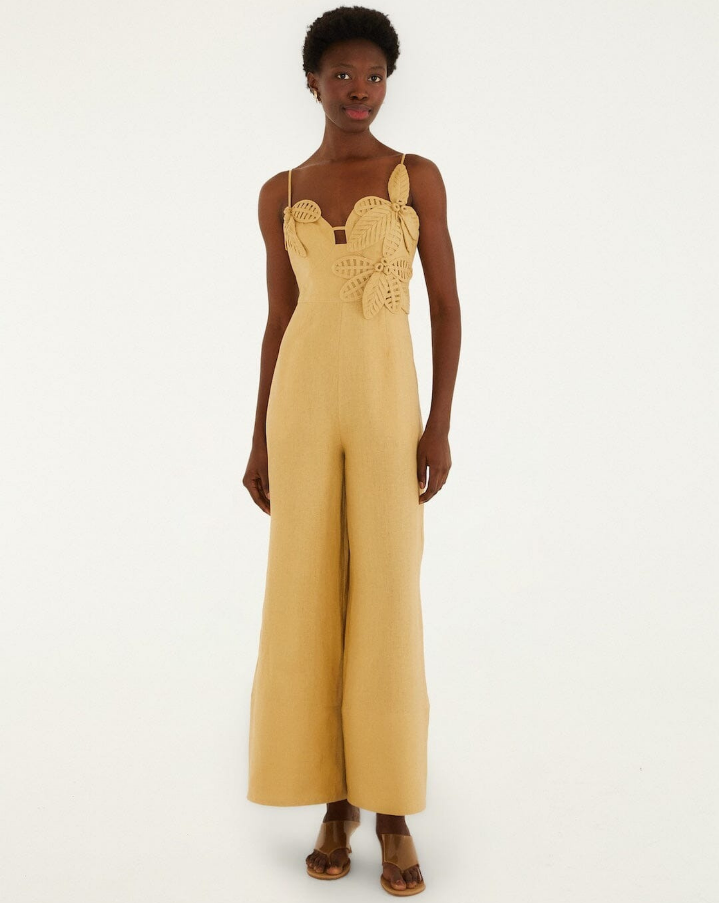 Vestido Farm Rio Sand Flowered Jumpsuit 349647 L0029 SAND FARM RIO 