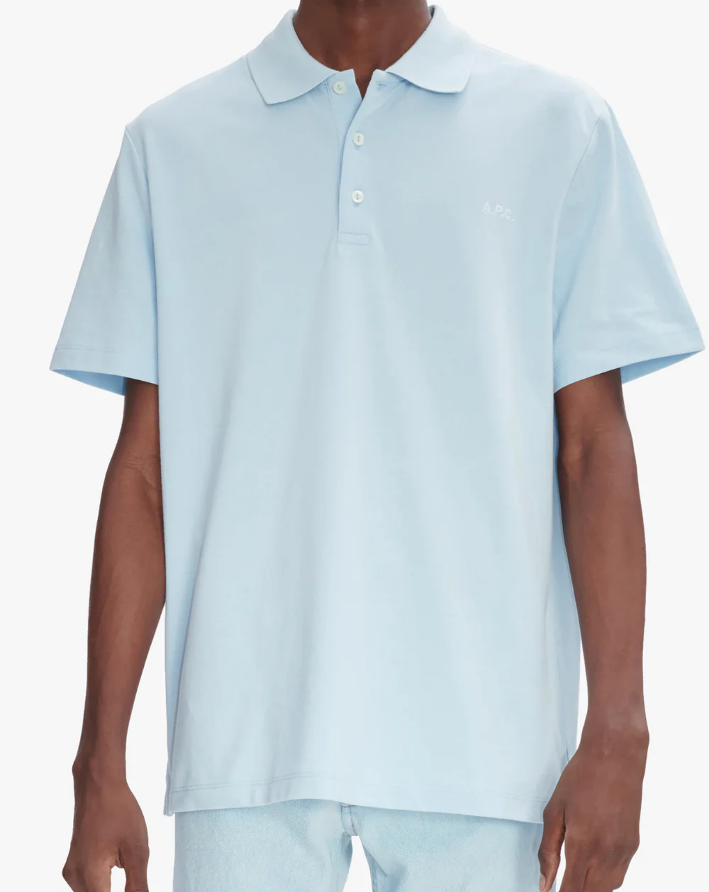 Polo A.P.C. Standard COGWZH26342 IAT - BLEU CLIEL A.P.C. 