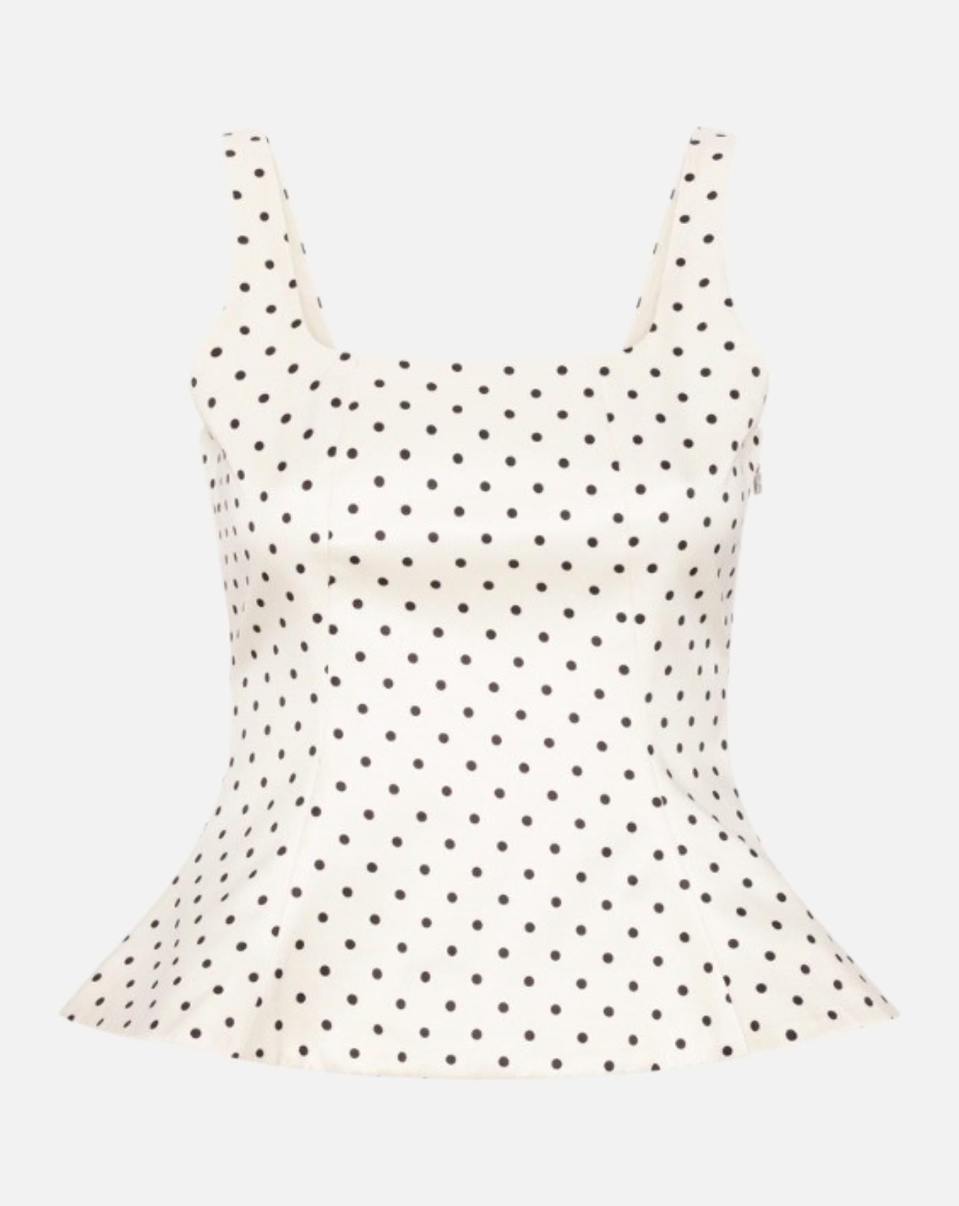 Top Rotate Polka Dot Sleeveless Top 116527803 803 DOT AOP ROTATE 