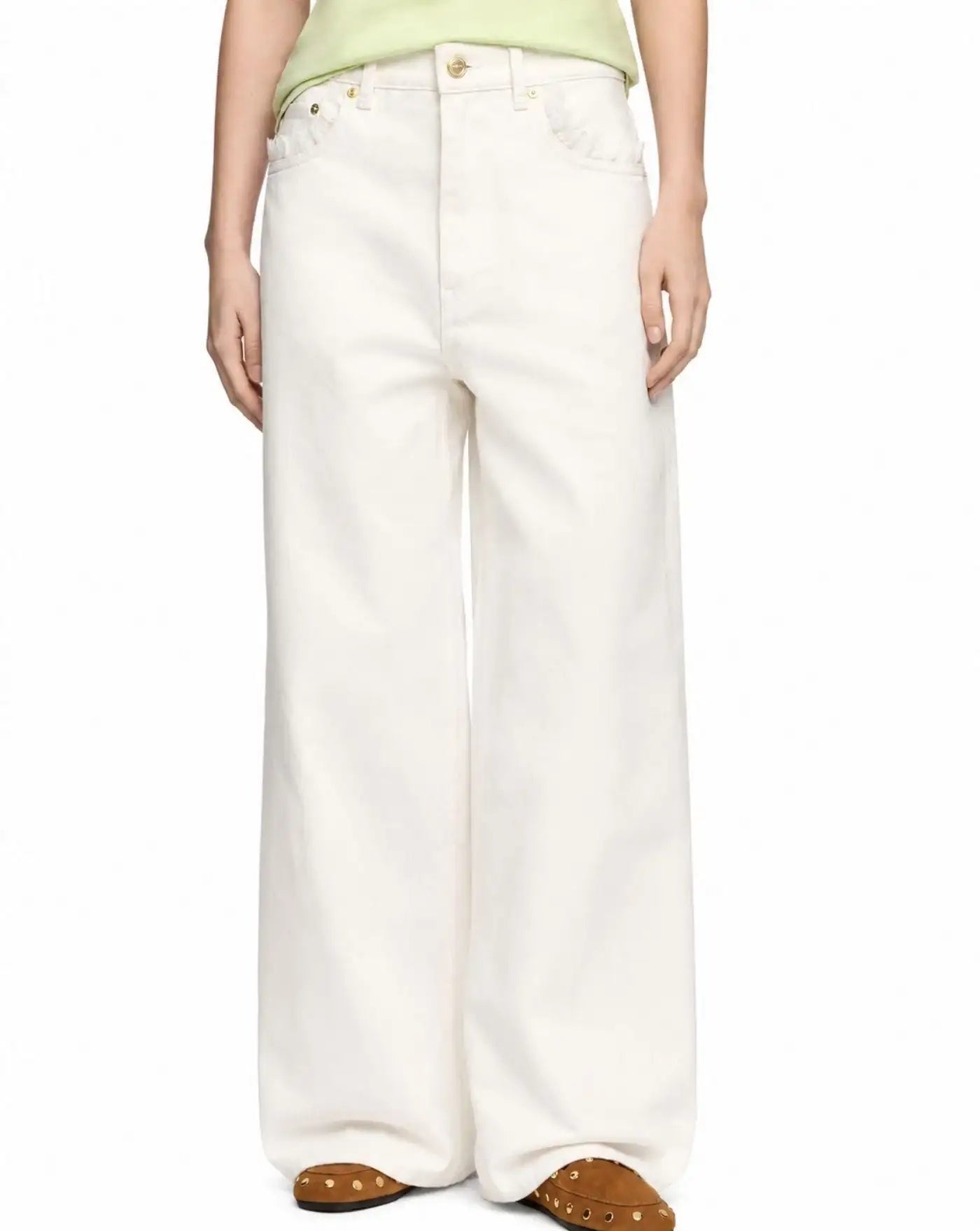 Pantalon Ganni White Denim Lari Jeans<BR/> A1190020 151 GANNI 