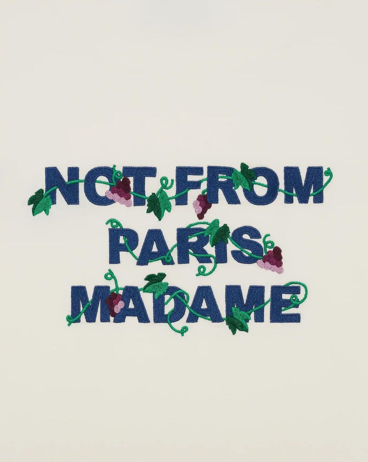 Camiseta Drole de Monsieur Vine Embroidered Slogan T-shirt TS327 CO248 OW DROLE DE MONSIEUR 