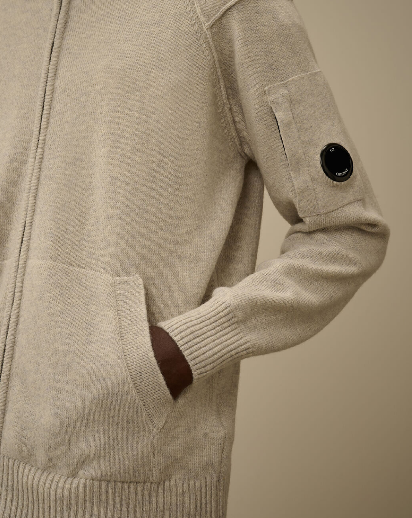 Jersey C.P. Company Lambswool GRS Full Zip Sweater 19CMKN708A110149A M13 C.P. COMPANY 