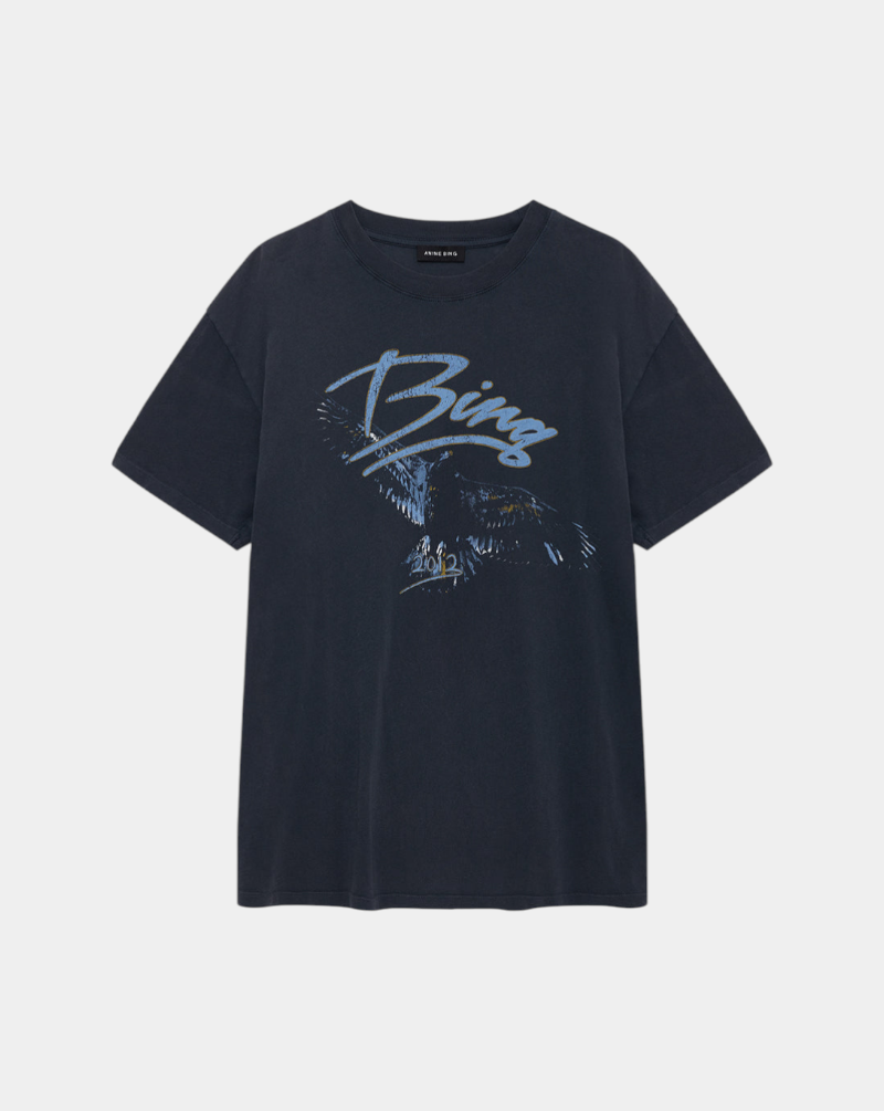 Camiseta Anine Bing Kent Tee A0812386 WBL1WASHED BLACK ANINE BING 