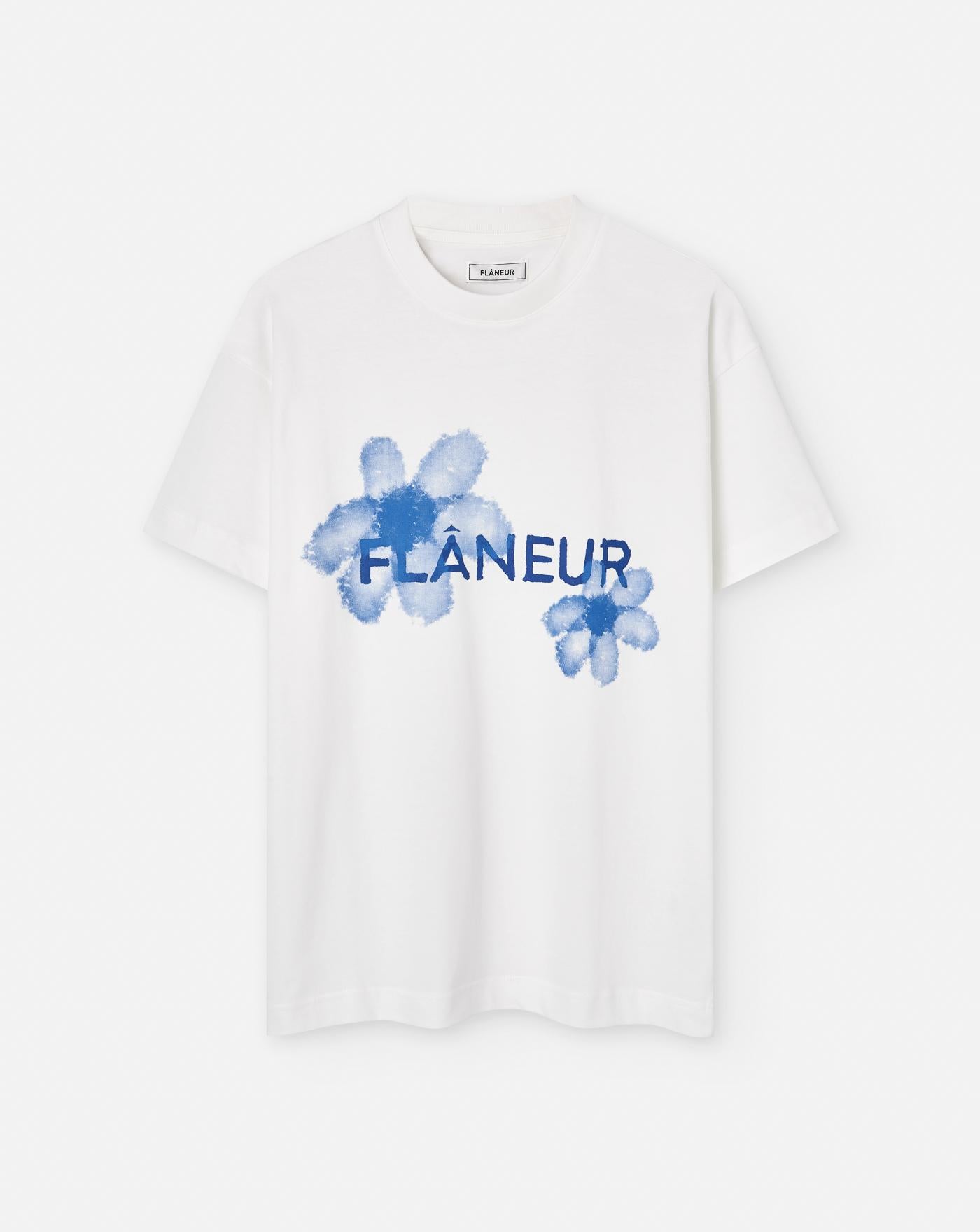 Camiseta Flâneur Floral F15184 WHITE BLUE FLANEUR 