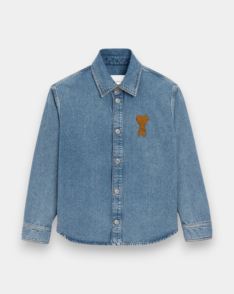 Camisa Ami Paris Denim UJK897DE0046 480 AMI PARIS 