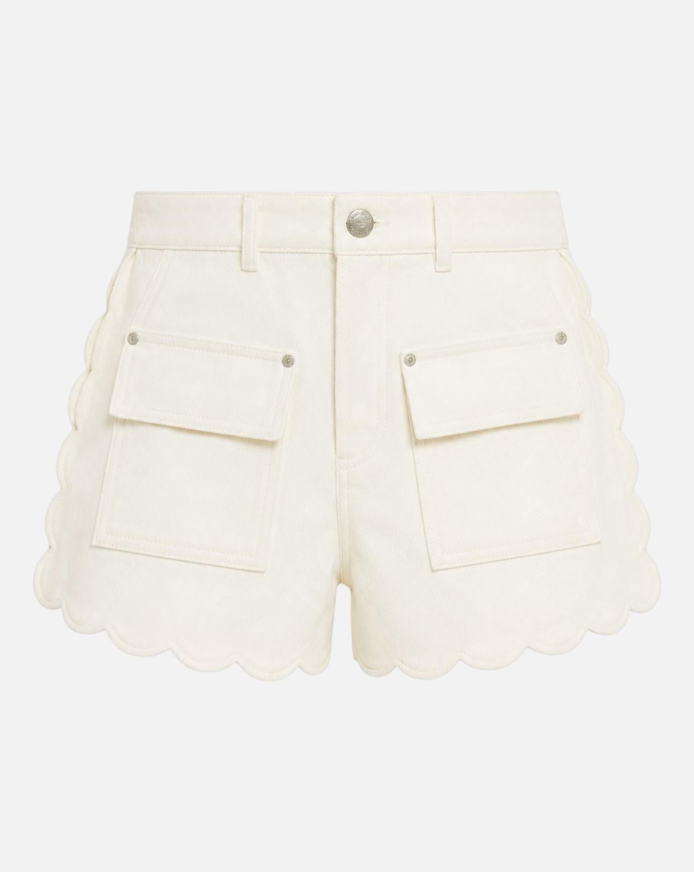 Pantalones Farm Rio White Canvas Scalloped 356403 WHITE FARM RIO 