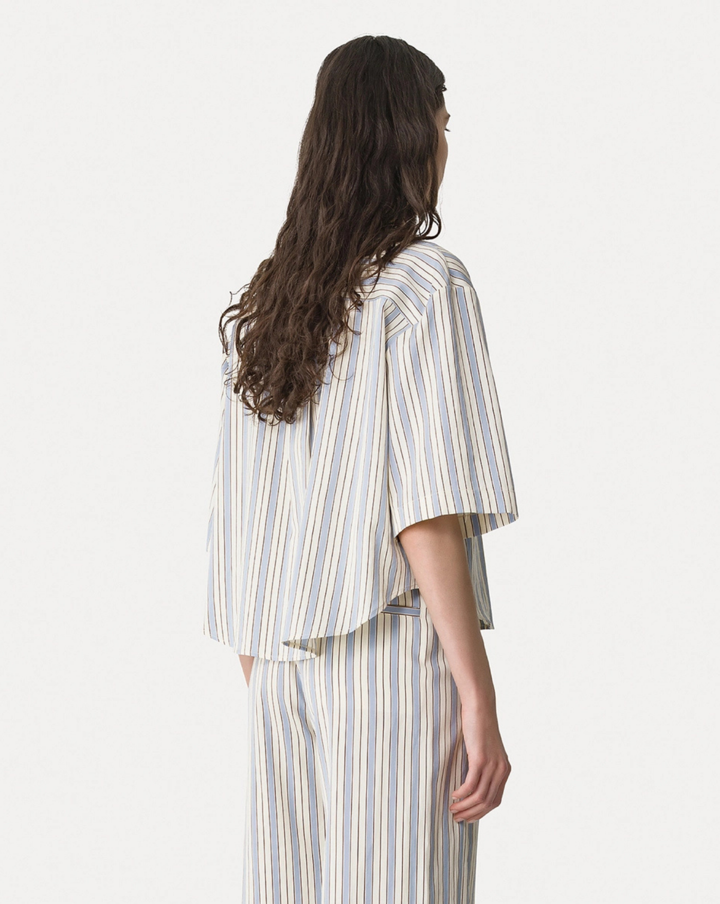 Camisa Forte Forte Sleeved Pinstripe Shirt 14821 5047 FORTE FORTE 