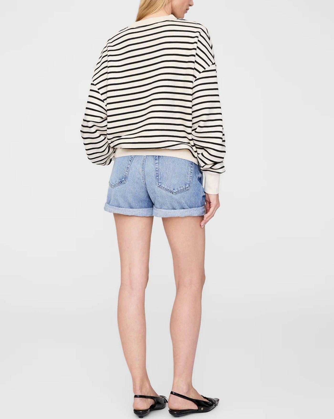 Sudadera Anine Bing Dean A0811436 WHITE BLACK ANINE BING 