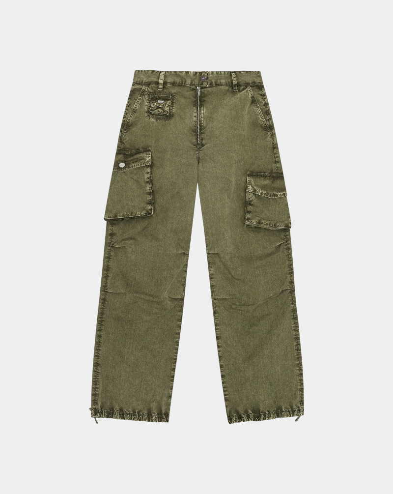 Pantalon Ganni Washed Cotton Twill Pants W0754 861 GANNI 