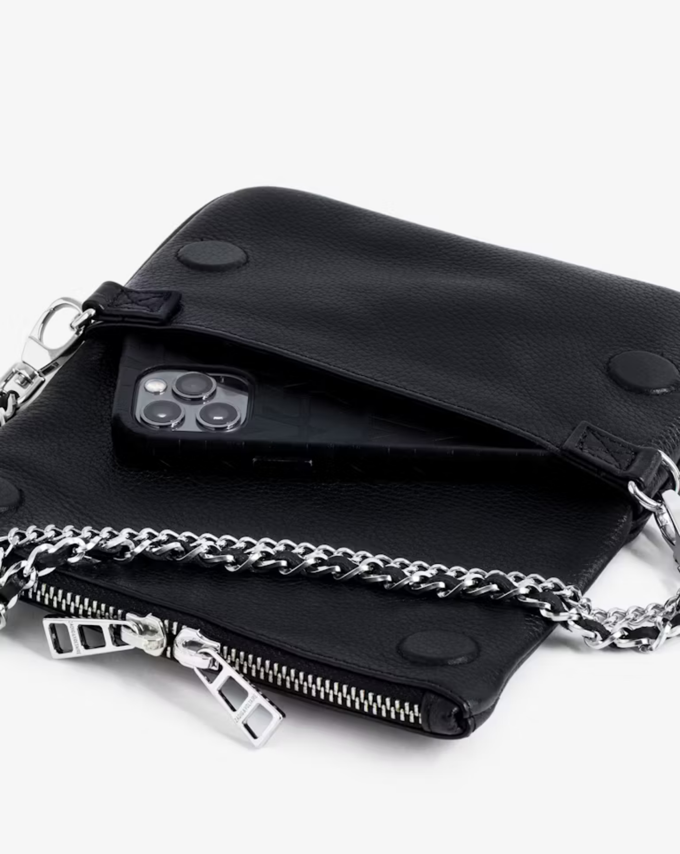 Bolso Zadig & Voltaire Rock Nano Grained Leather LWBA03975 BLACK 011 ZADIG & VOLTAIRE 