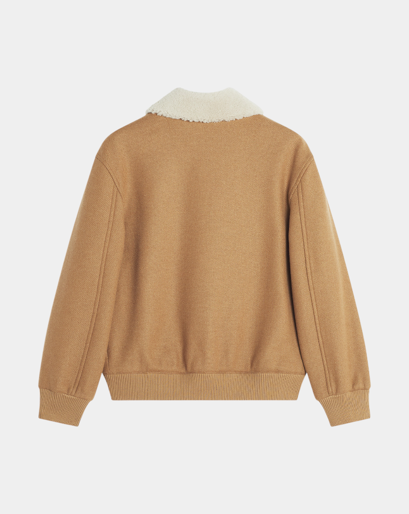 Chaqueta Maison Kitsune Shearling Collar Jacket PM02140WM2030 GINGER BROWM MAISON KITSUNE 