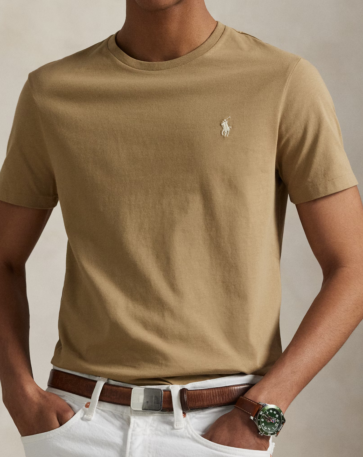 Camiseta Polo Ralph Lauren Basic 710671438329 CAFE TAN/C8176 POLO RALPH LAUREN 