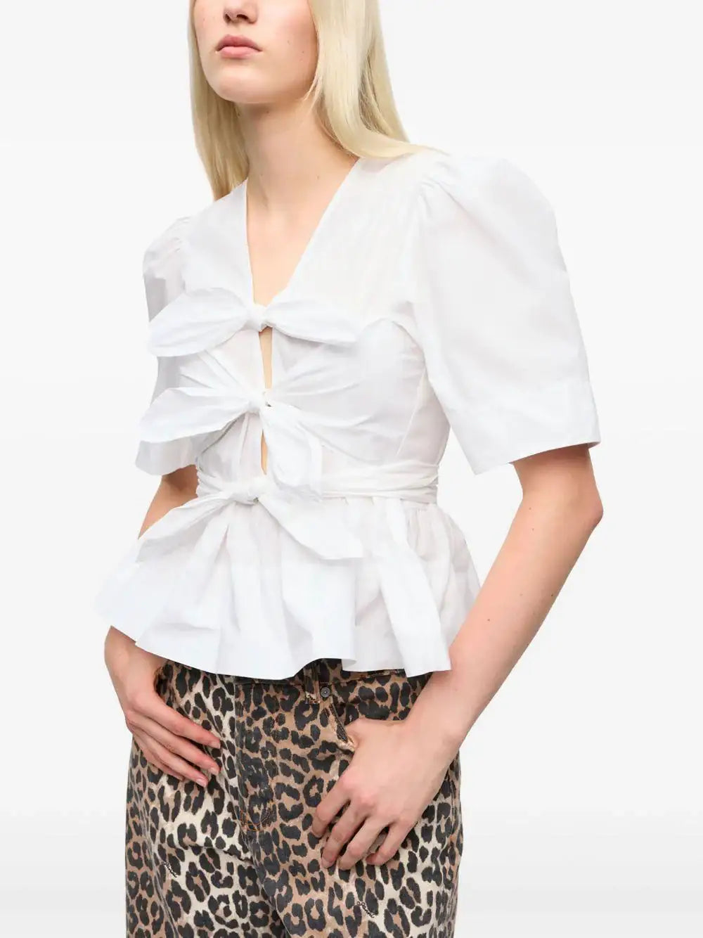 Blusa Ganni Washed Stretch W0309 151 GANNI 