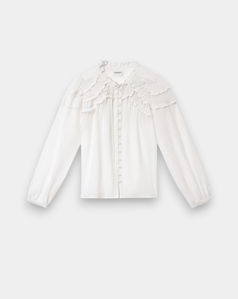 Camisa Isabel Marant Christa HT0681FB B3J04E WH ISABEL MARANT 