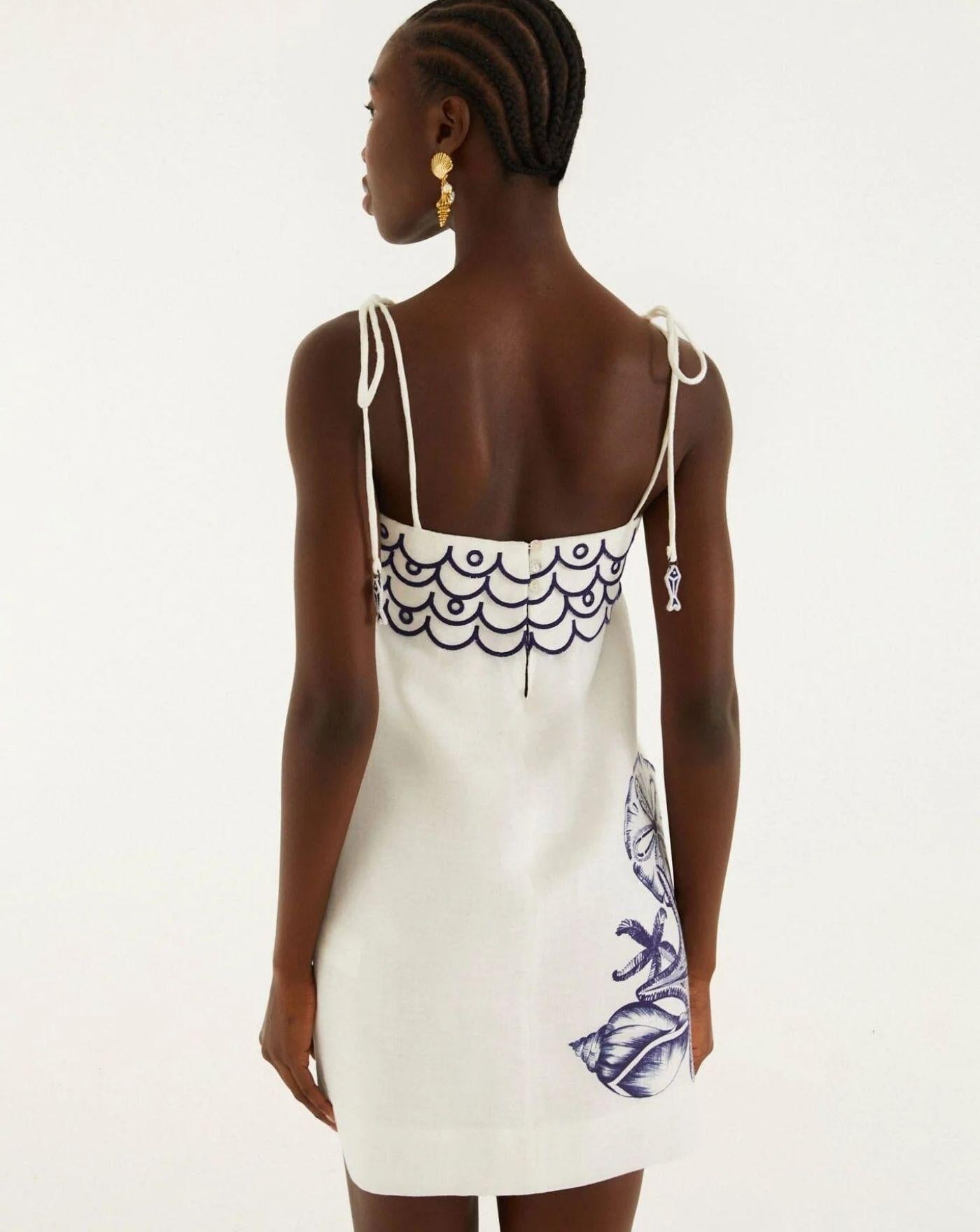 Vestido Farm Rio Coast Stars Off-white<BR/> 355368 OFF WHITE FARM RIO 