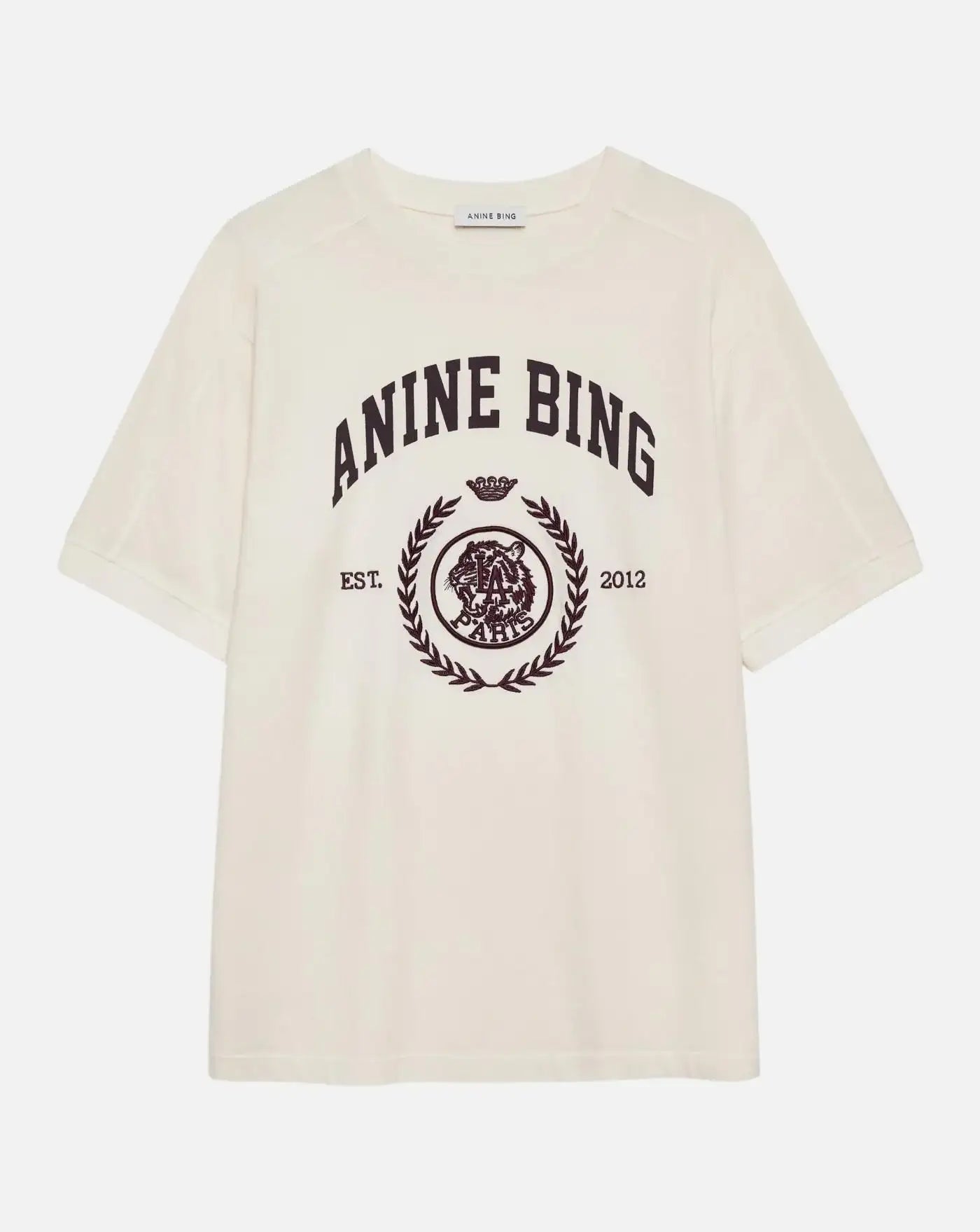 Camiseta Anine Bing JAYLIN TEE COLLEGIATE - CREAM A0812695WKHA3 CREAM ANINE BING 
