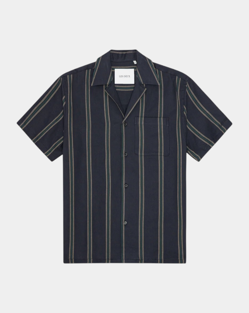 Camisa Les Deux Lawson Stripe SS Shirt<BR/> 1001389 460 LES DEUX 