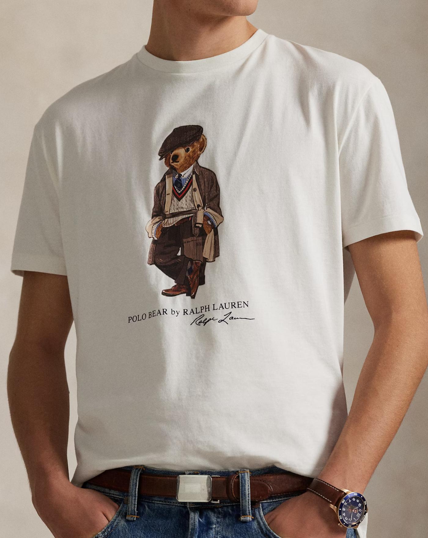 Camiseta Polo Ralph Lauren Bear 710P00085001 DECKWASH WHITE POLO RALPH LAUREN 
