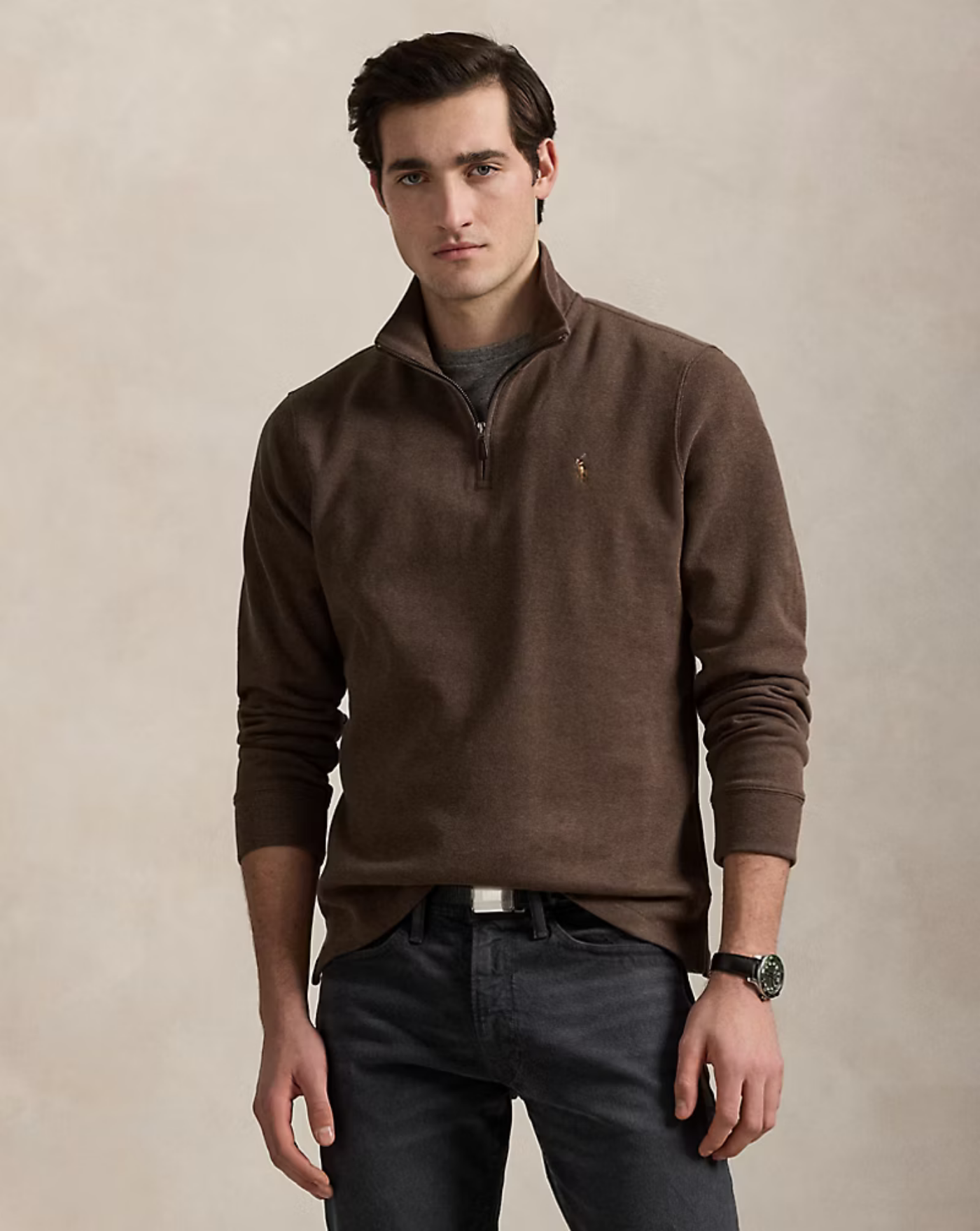 Jersey Polo Ralph Lauren Estate Rib 710671929077 BROWN POLO RALPH LAUREN 