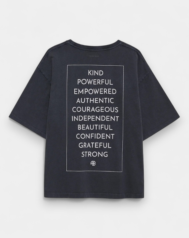 Camiseta Anine Bing Rudy A0811068 WASHED BLACK ANINE BING 