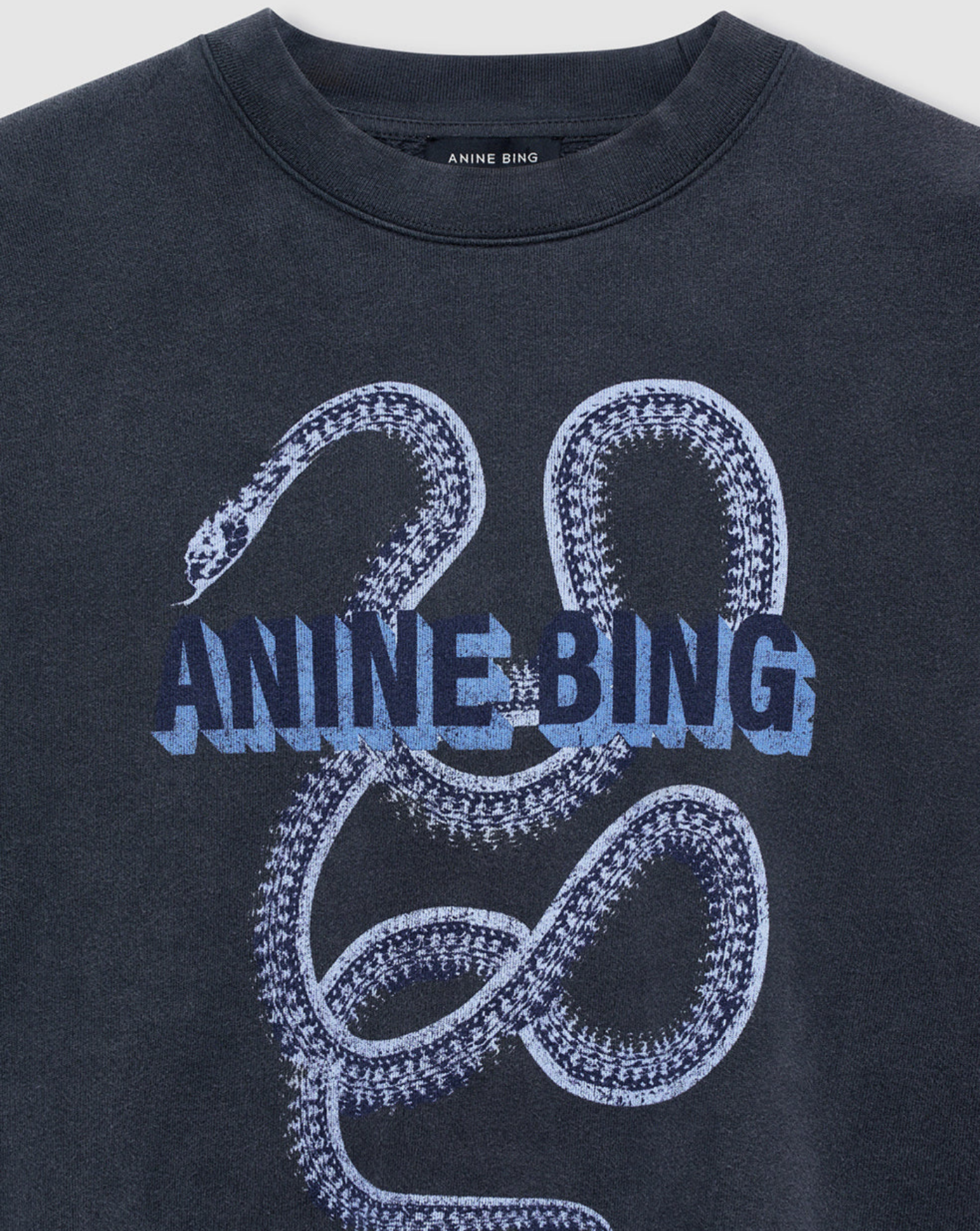 Sudadera Anine Bing Harvey Crew Snake A0812060WBL1  ANINE BING 