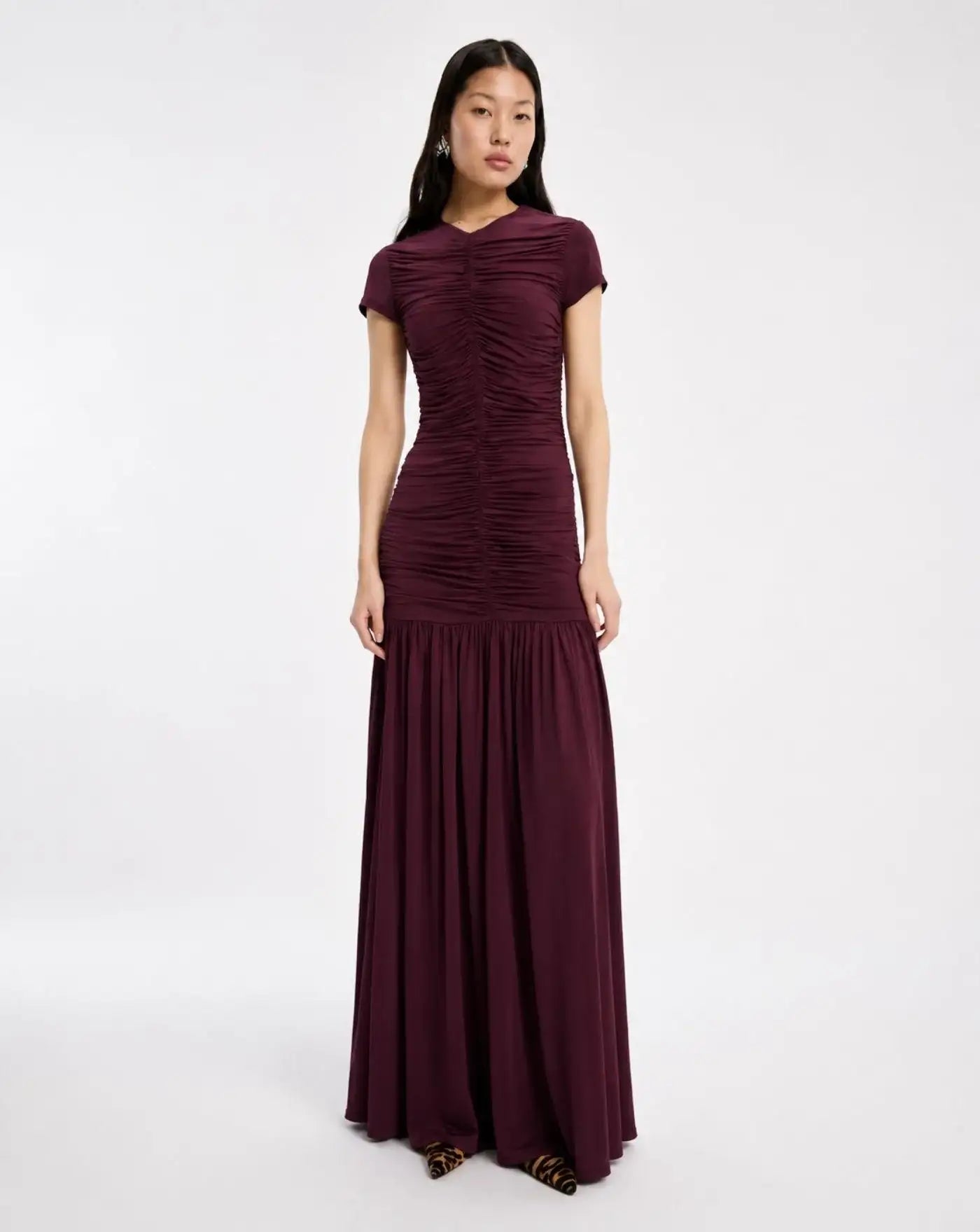 Vestido Rotate Gathered Maxi Dress 1161772694 2694 ROTATE 