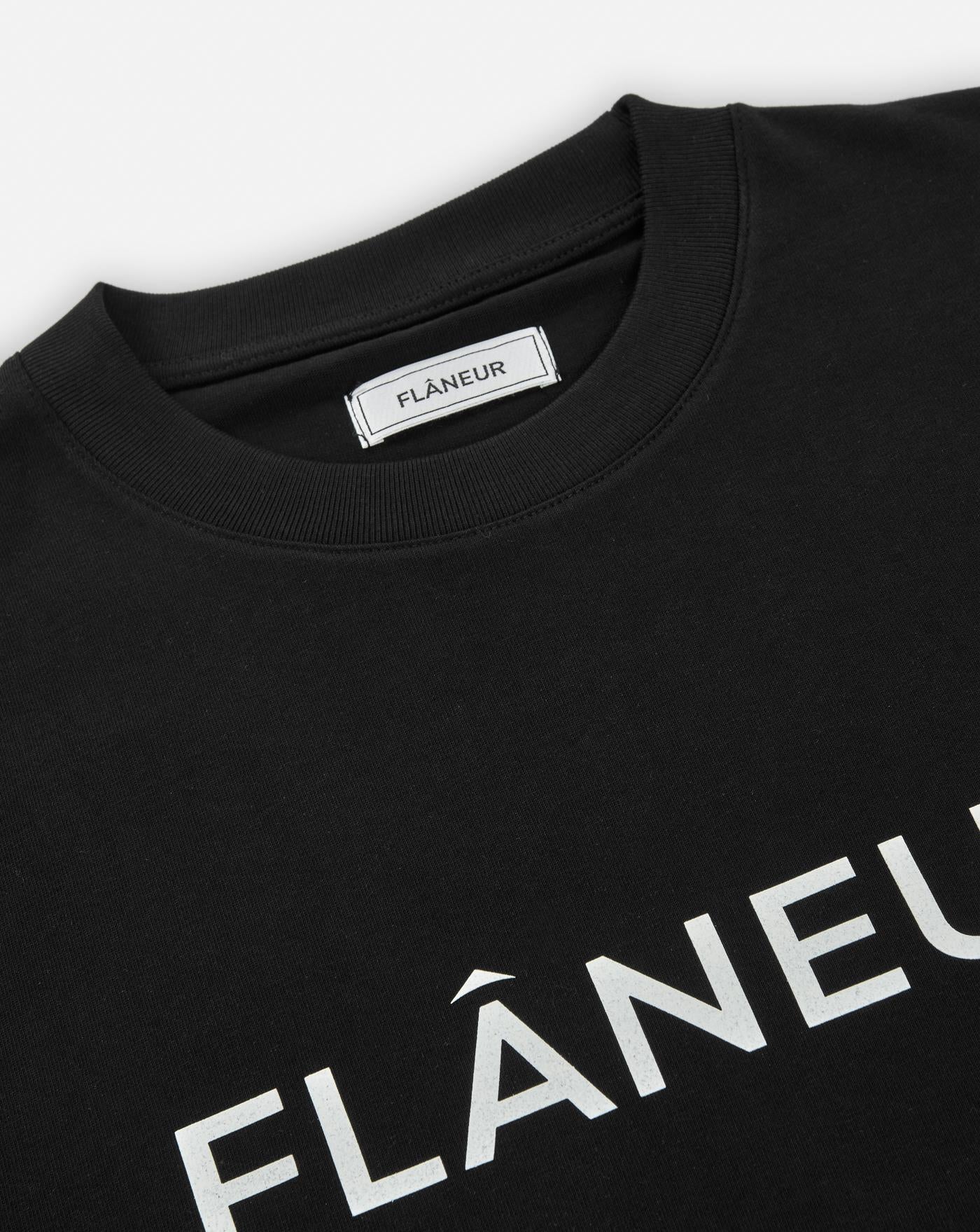Camiseta Flâneur Printed Logo T-Shirt FNOS3010 BLACK FLANEUR 