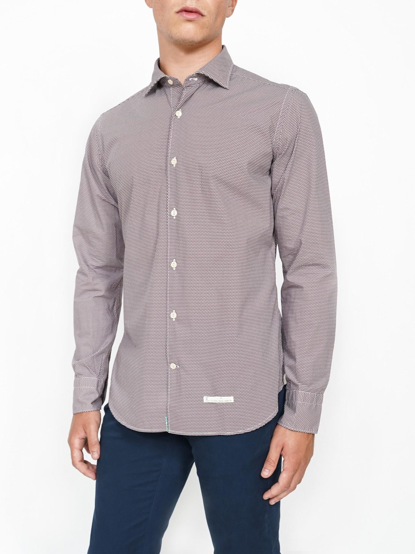 Camisa Koike Microdibujo T2T.NJW.FK2 SLIM 55 TINTORIA MATTEI 