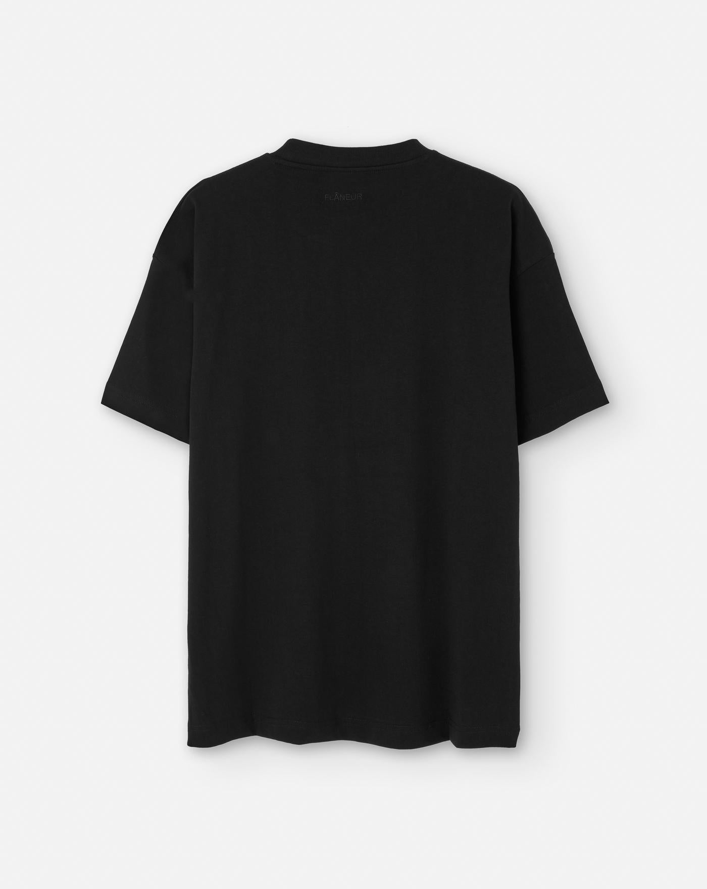 Camiseta Flâneur Printed Logo T-Shirt FNOS3010 BLACK FLANEUR 