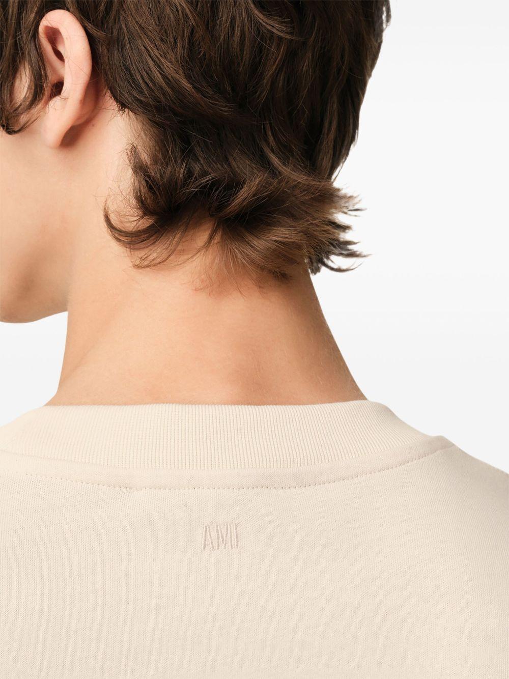 Camiseta Ami Paris Ami de Couer HTS055726 WHITE CREAM AMI PARIS 