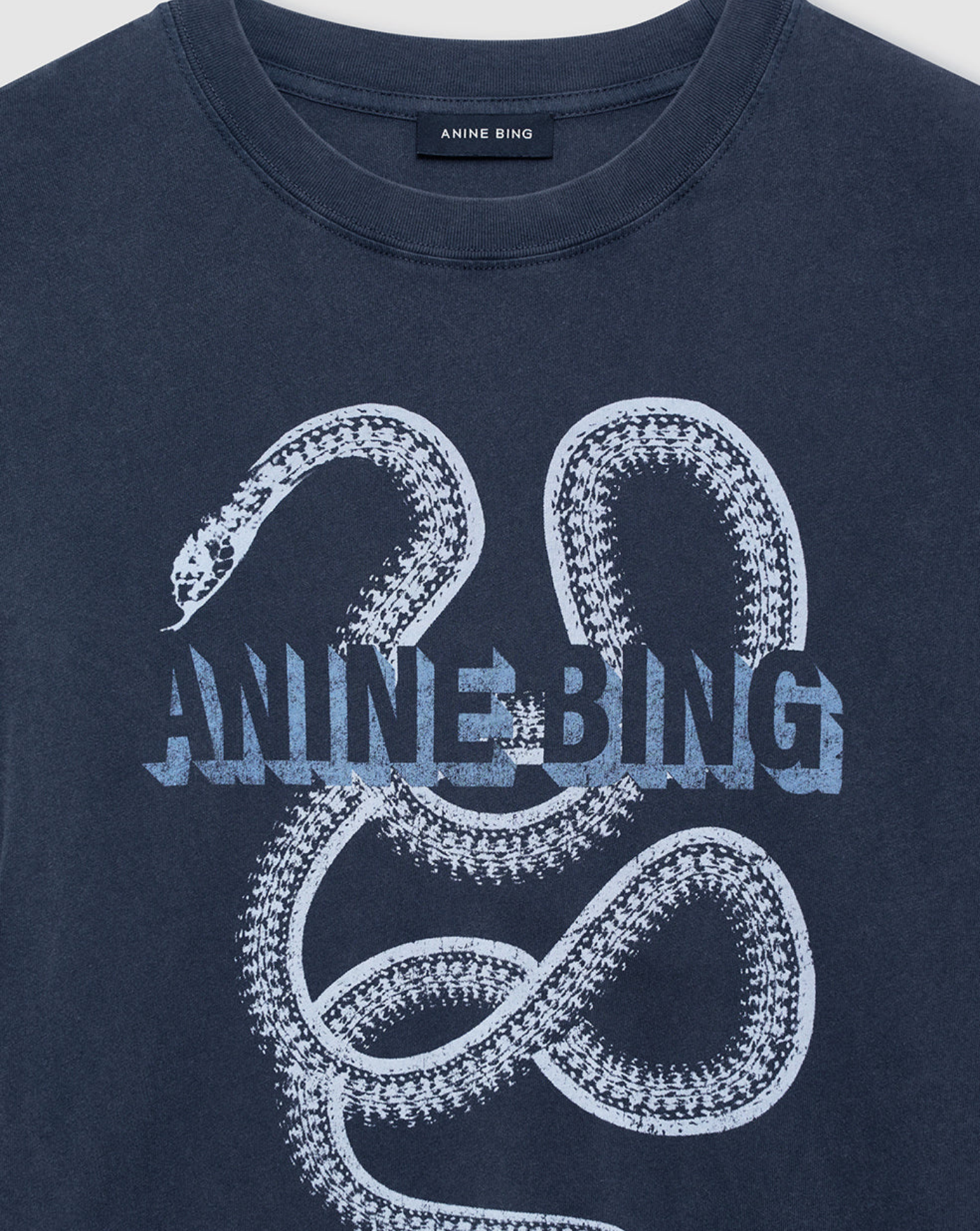 Camiseta Anine Bing Lili Tee Snake A0811885WBL1  ANINE BING 