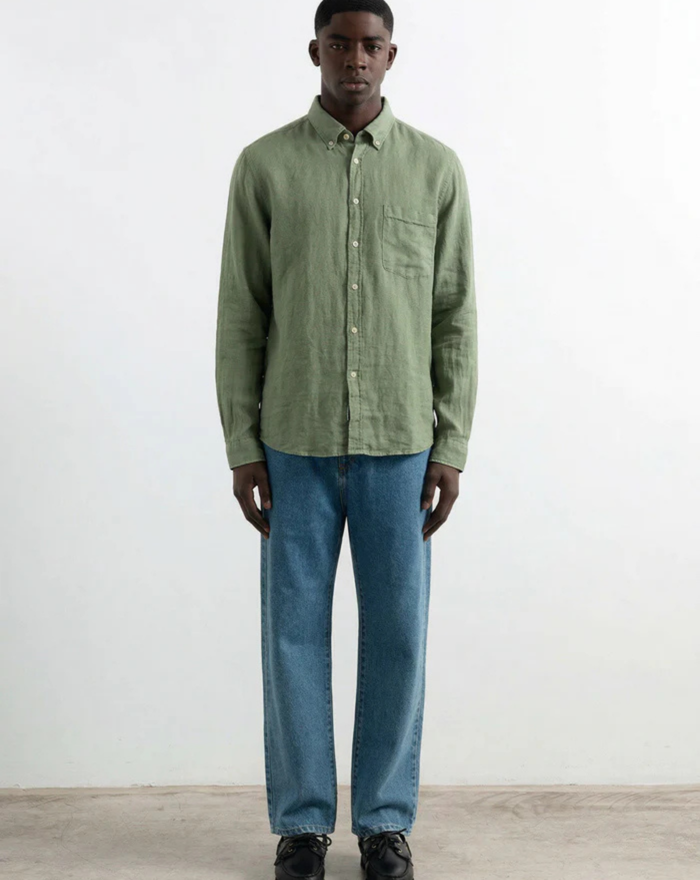 Camisa Edmmond linen shirt khaki 1261005680 PLAIN KHAKI EDMMOND 