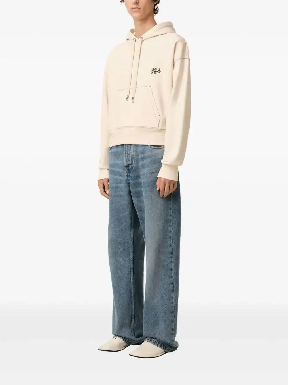 Sudadera Ami Paris Logo HSW229JE0098 WHITE CREAM AMI PARIS 